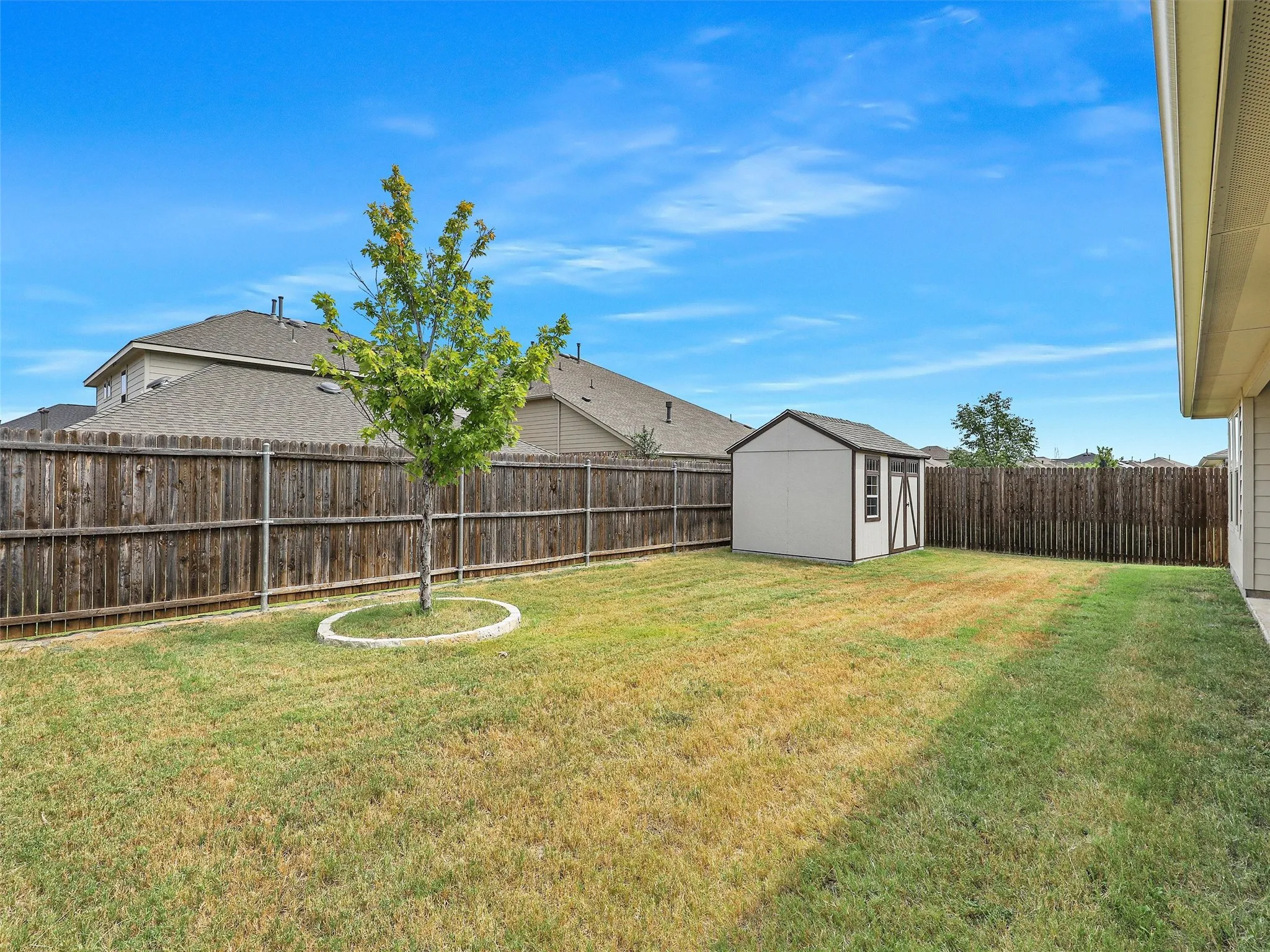 Large back yard