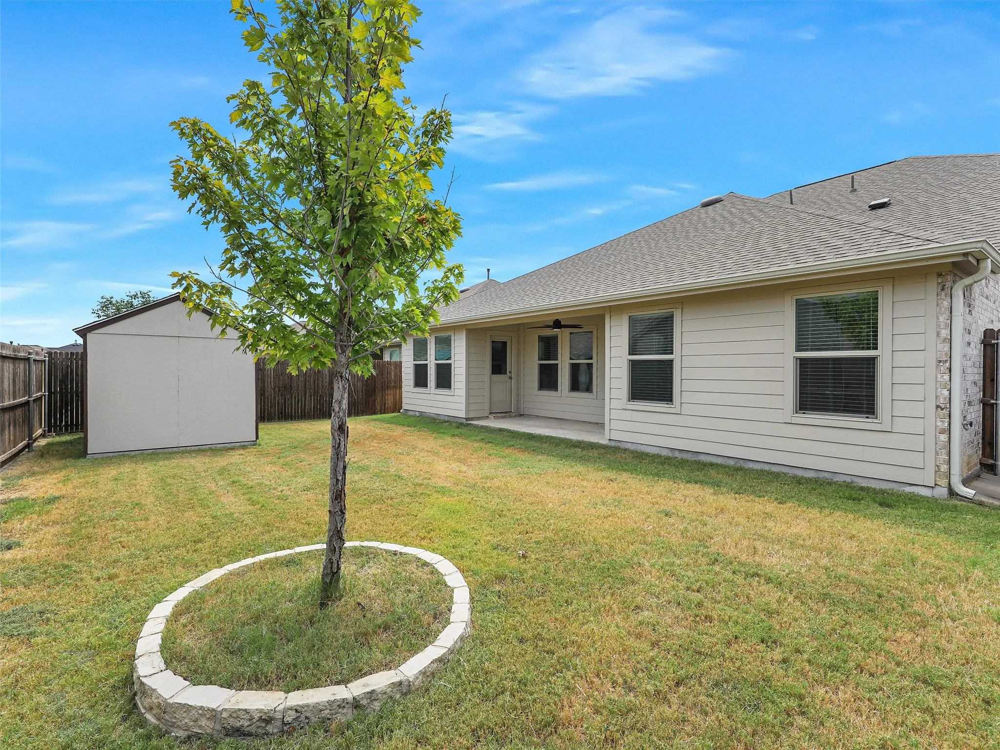 Large back yard