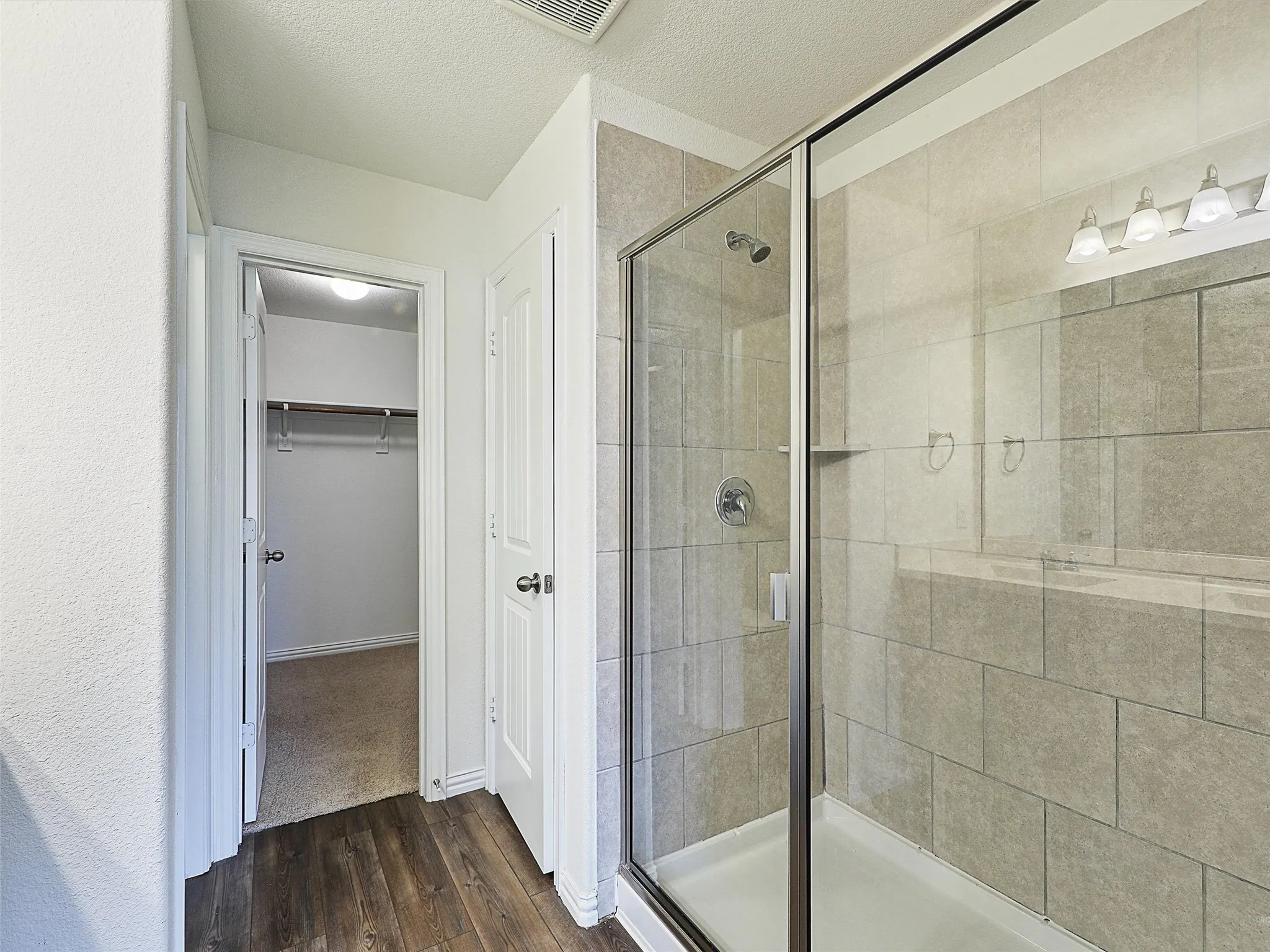 Primary bath room with HUGE shower