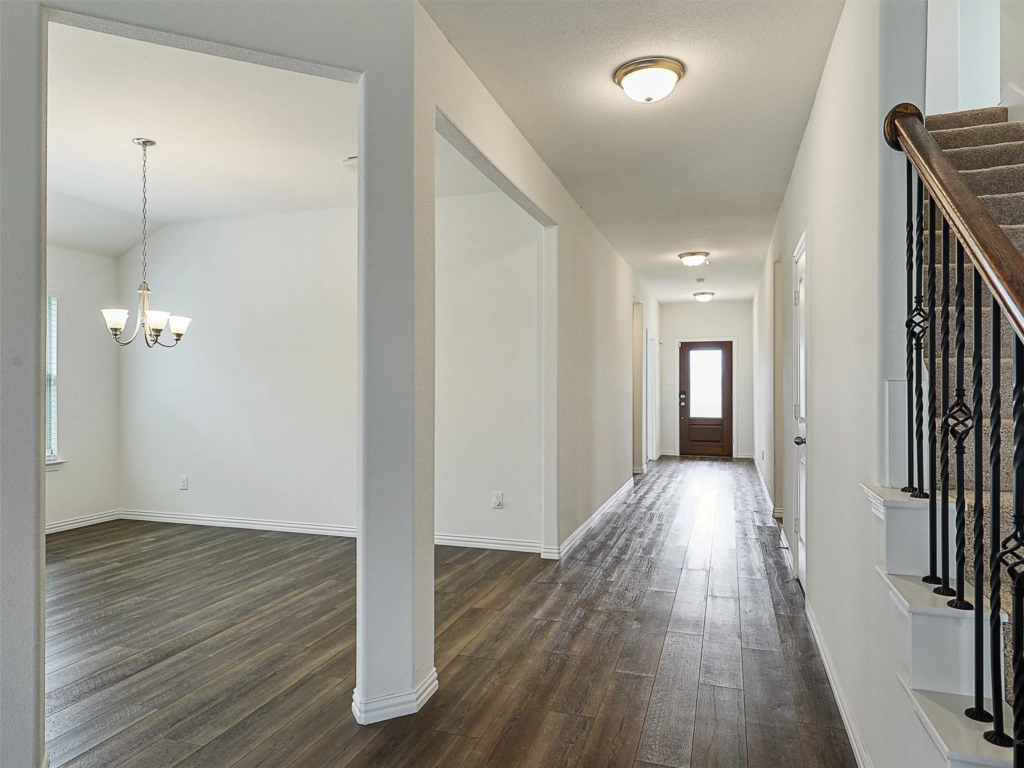 Entry and dining room