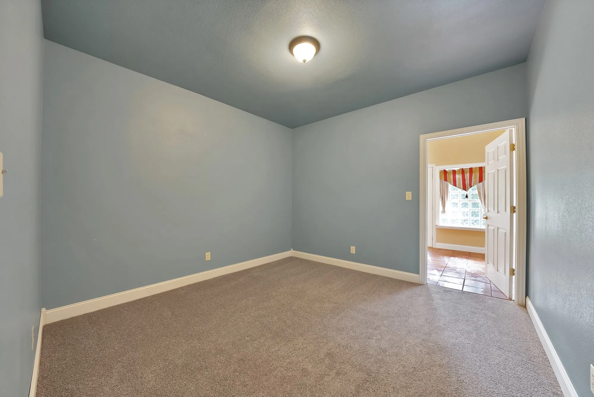 New carpet and neutral wall tones