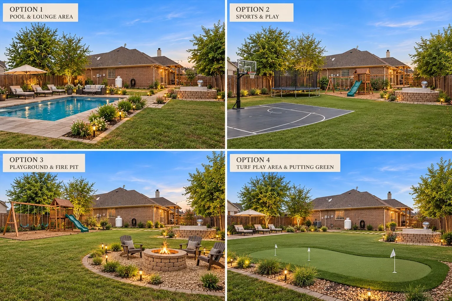 Virtual renderings are for inspiration only and are intended to showcase the potential use of the backyard.