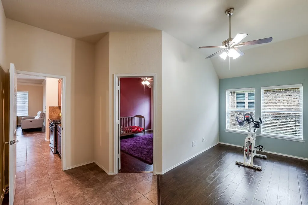 Bedroom adjoining wonderfully convenient potential for another work from home area or exercise equipment.
