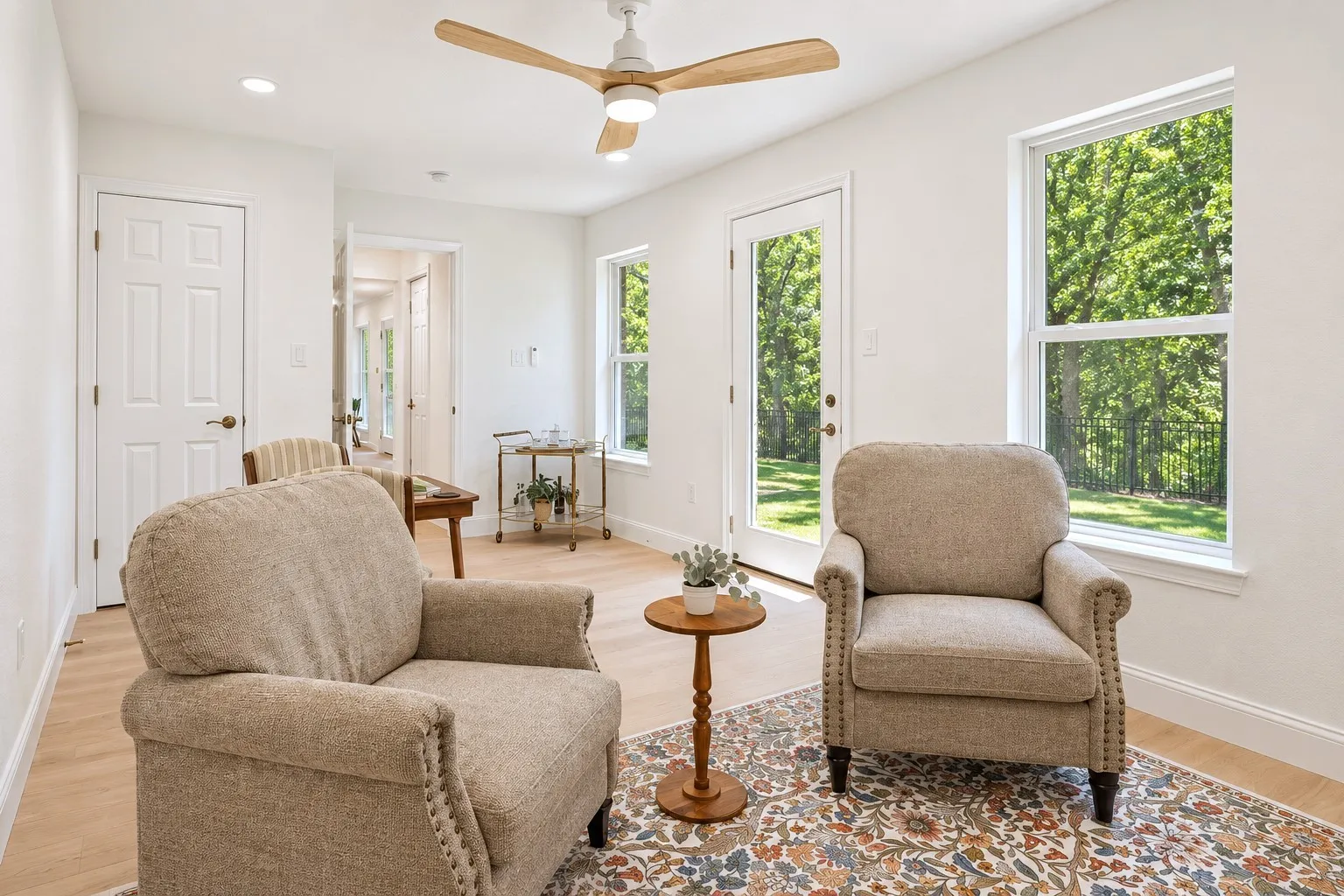 Perfect for second living room, office, guest room, workout, or hobbies & crafts