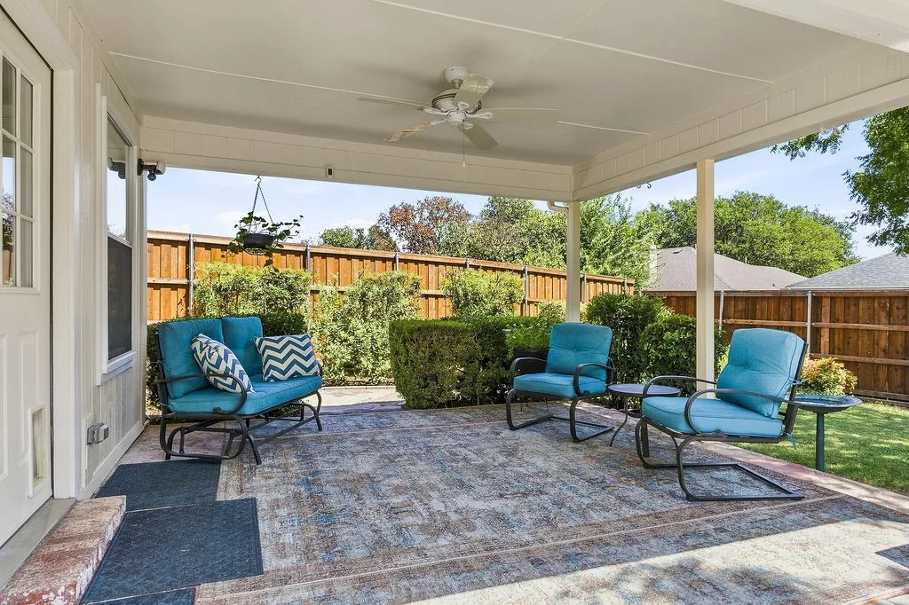 Large covered patio