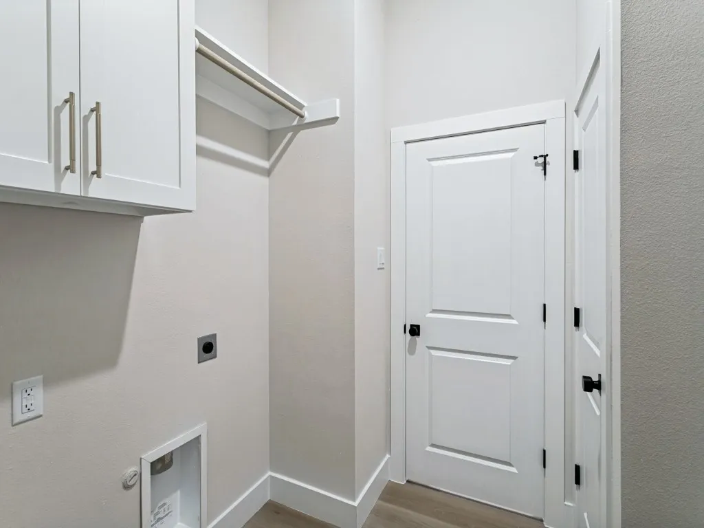 Laundry Room has Extra Space and Closet