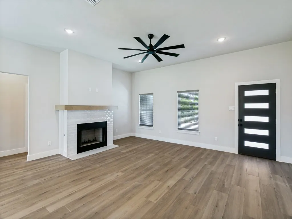 Spacious Living Area with Fireplace