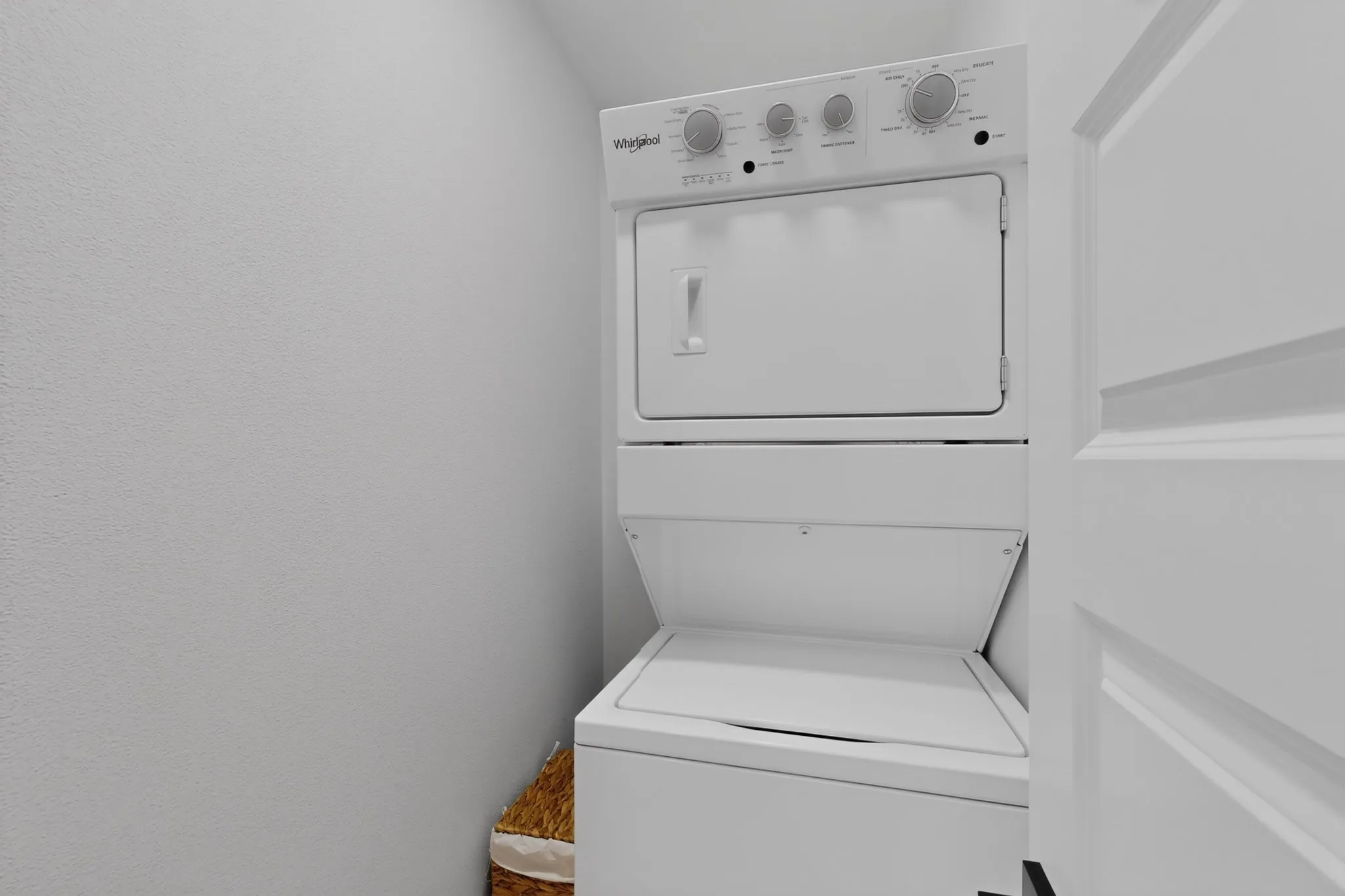 Stackable washer and dryer unit