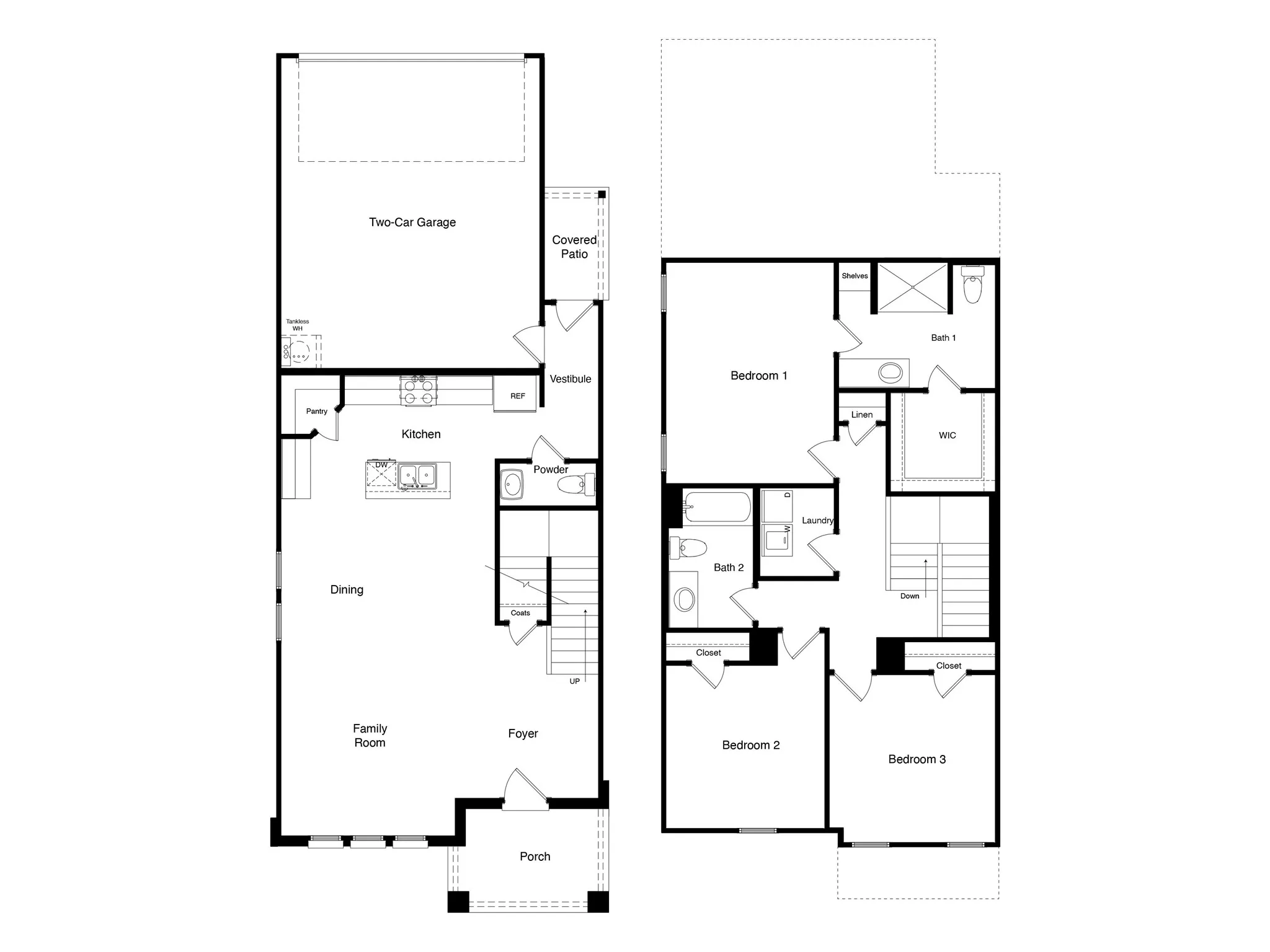 D.R. Horton's  Hazelnut floor plan - All Home and community information, including pricing, included features, terms, availability and amenities, are subject to change at any time without notice or obligation. All Drawings, pictures, photographs, video, square footages, floor plans, elevations, features, colors and sizes are approximate for illustration purposes only and will vary from the homes as built.