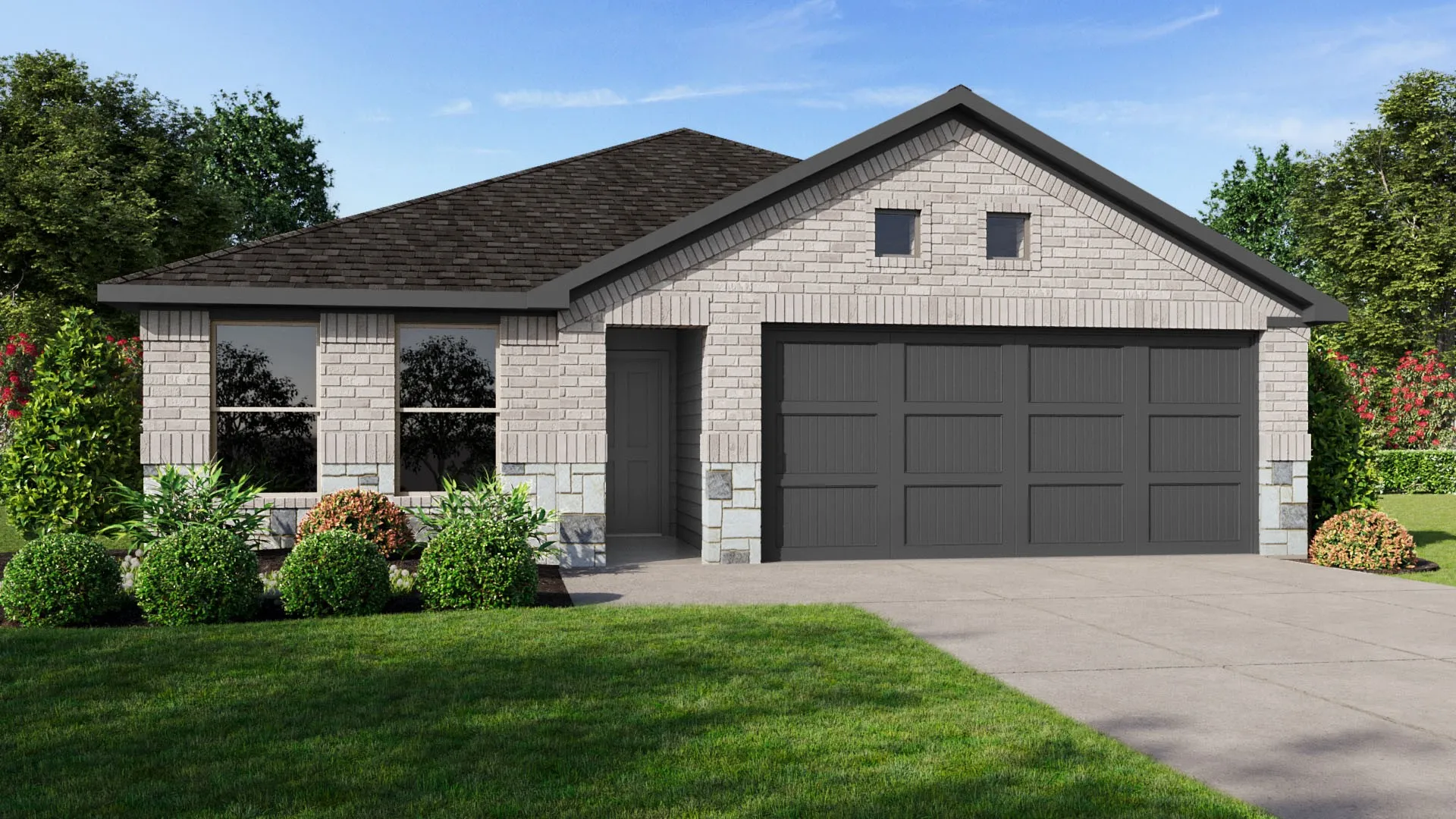 Front Elevation - D.R. Horton's Carson floor plan elevation C-All Home and community information, including pricing, included features, terms, availability and amenities, are subject to change at any time without notice or obligation. All Drawings, pictures, photographs, video, square footages, floor plans, elevations, features, colors and sizes are approximate for illustration purposes only and will vary from the homes as built.
