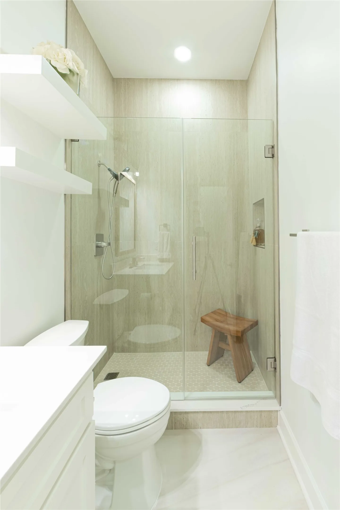 Walk-in shower.