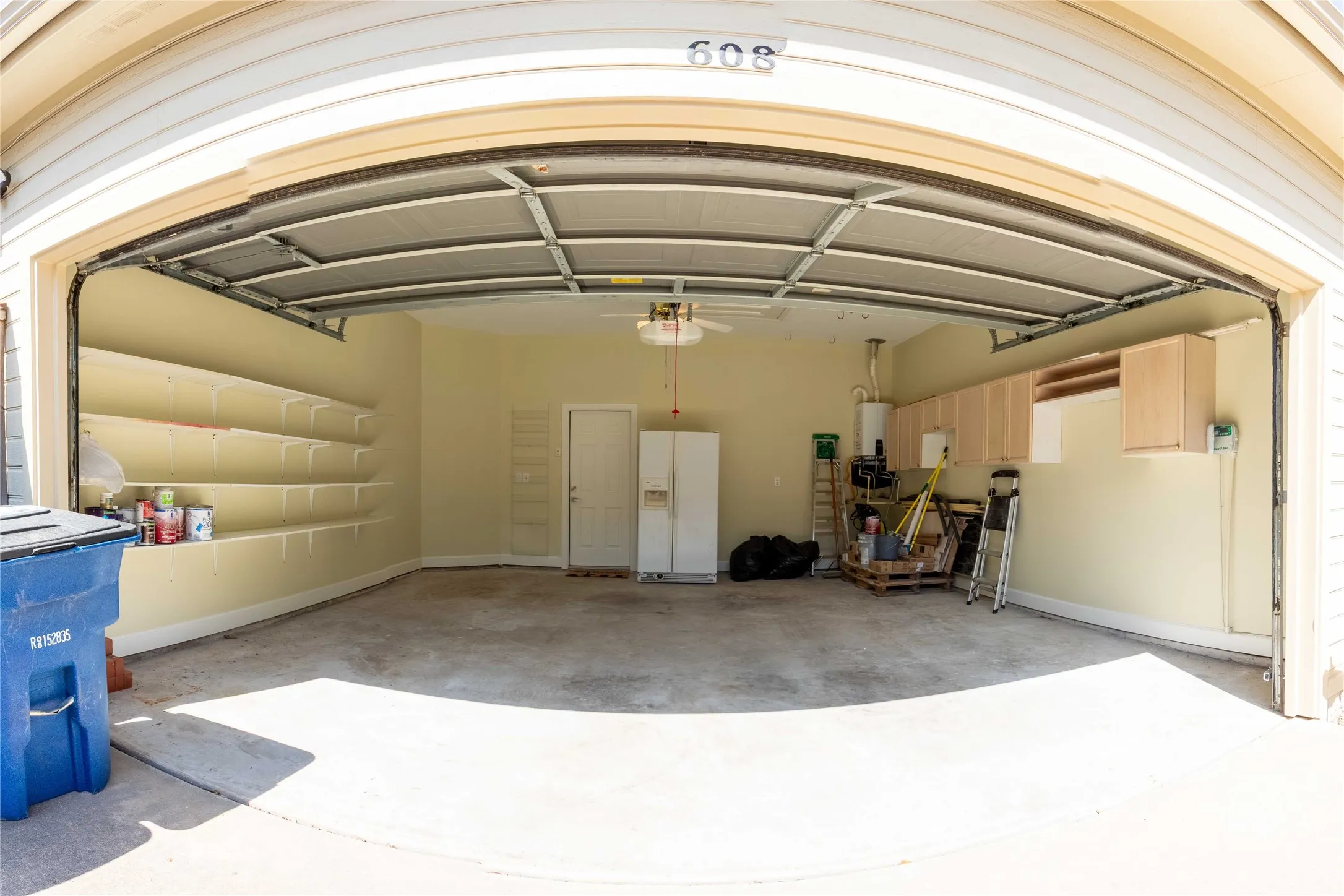 Rear entry 2-car garage.