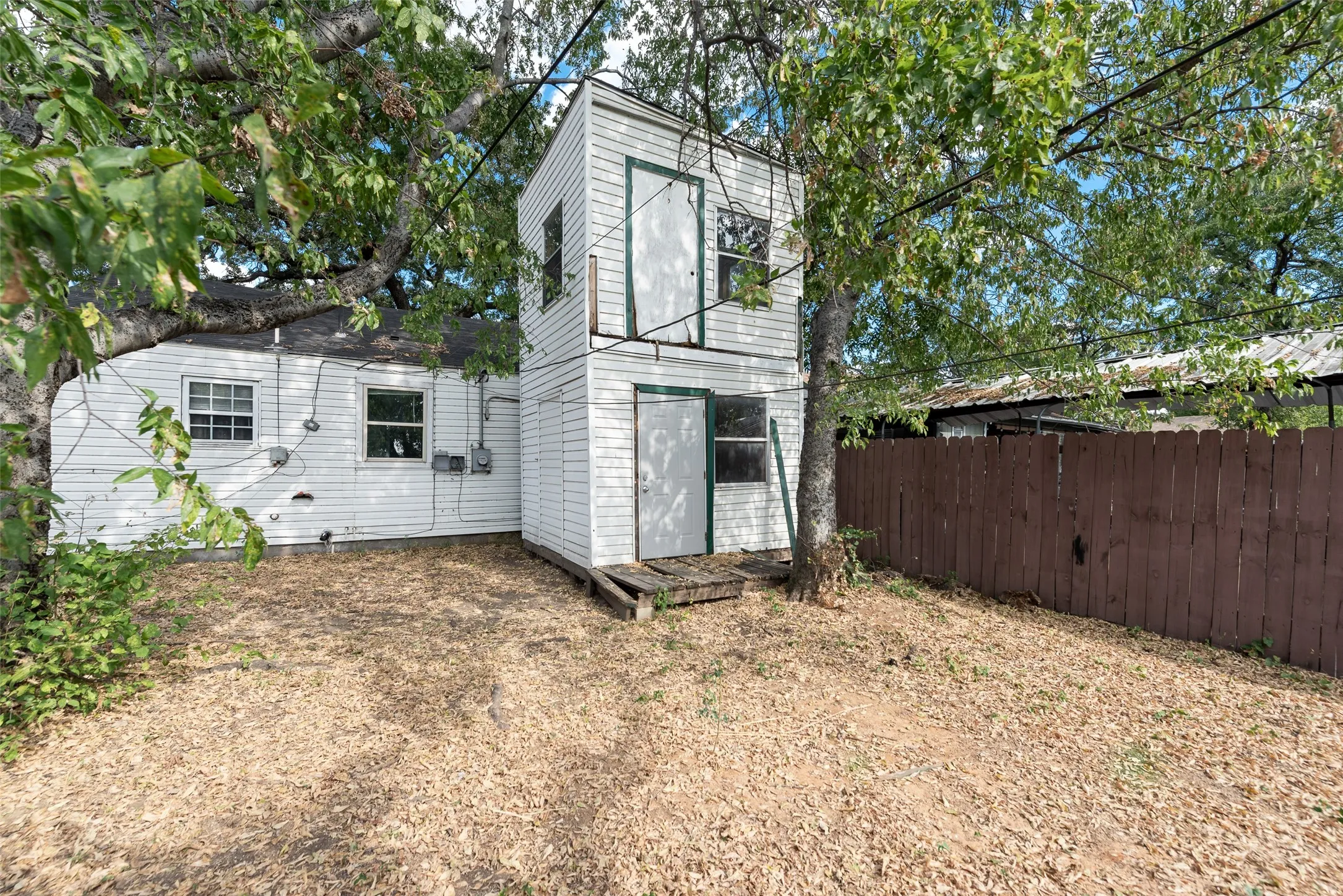 view of rear property ADU like structure