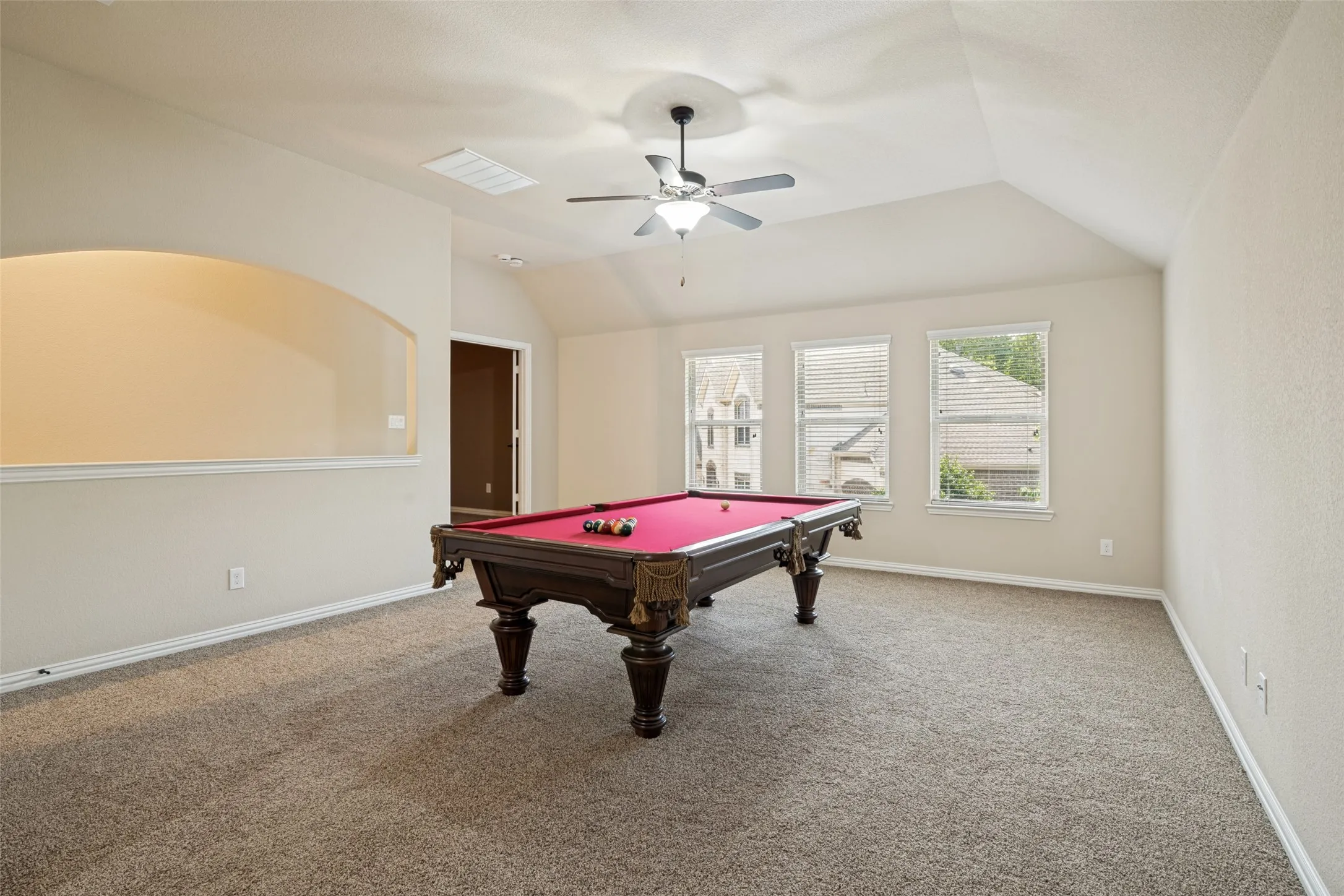 Game room with acess to media theater.