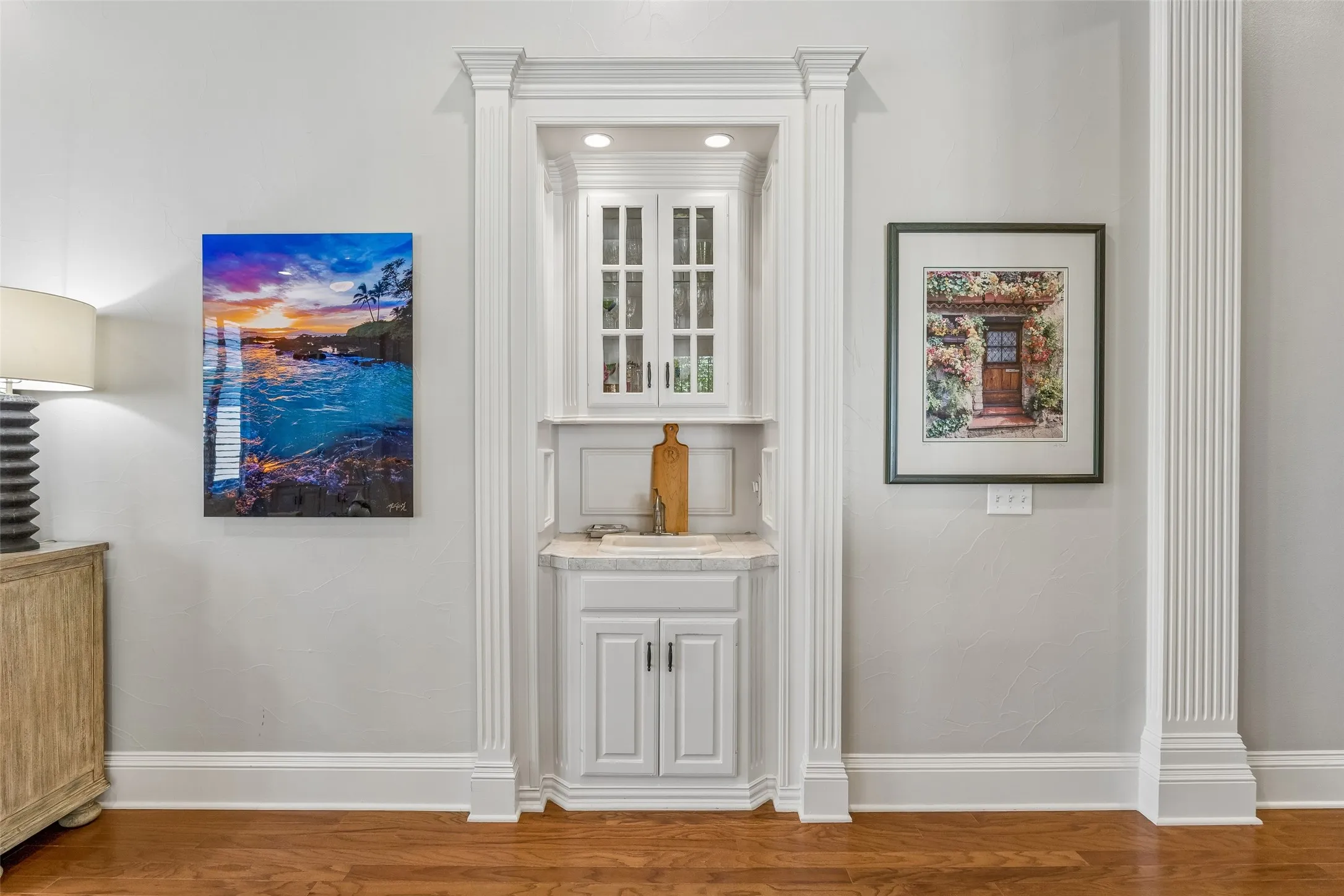 Wet bar off of the living room