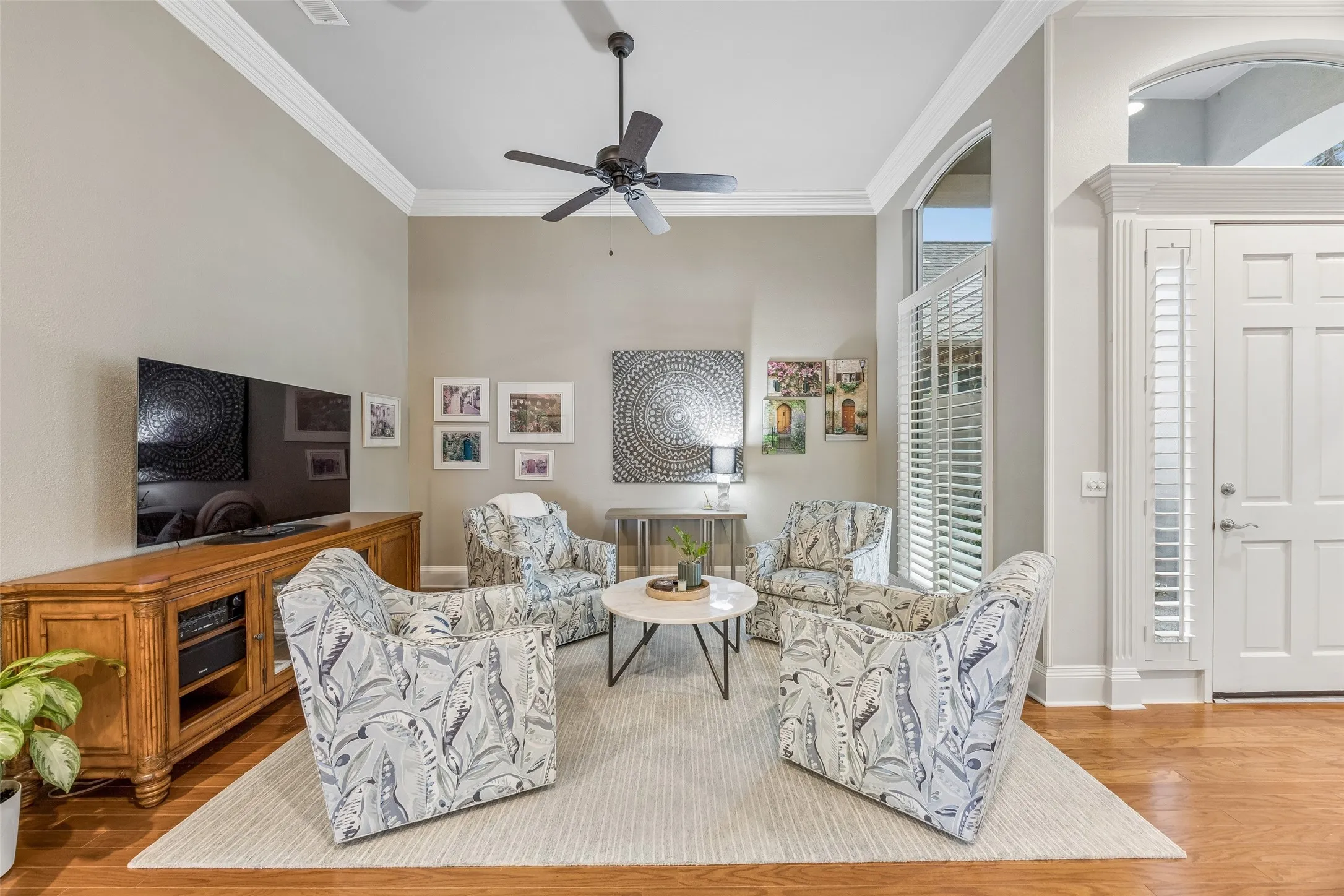 Dining room being used as a second living room