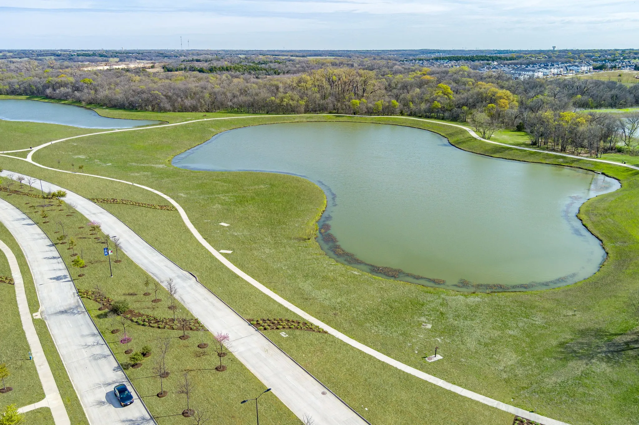 Several lakes and miles upon miles of walking biking trails are yours for the exploring