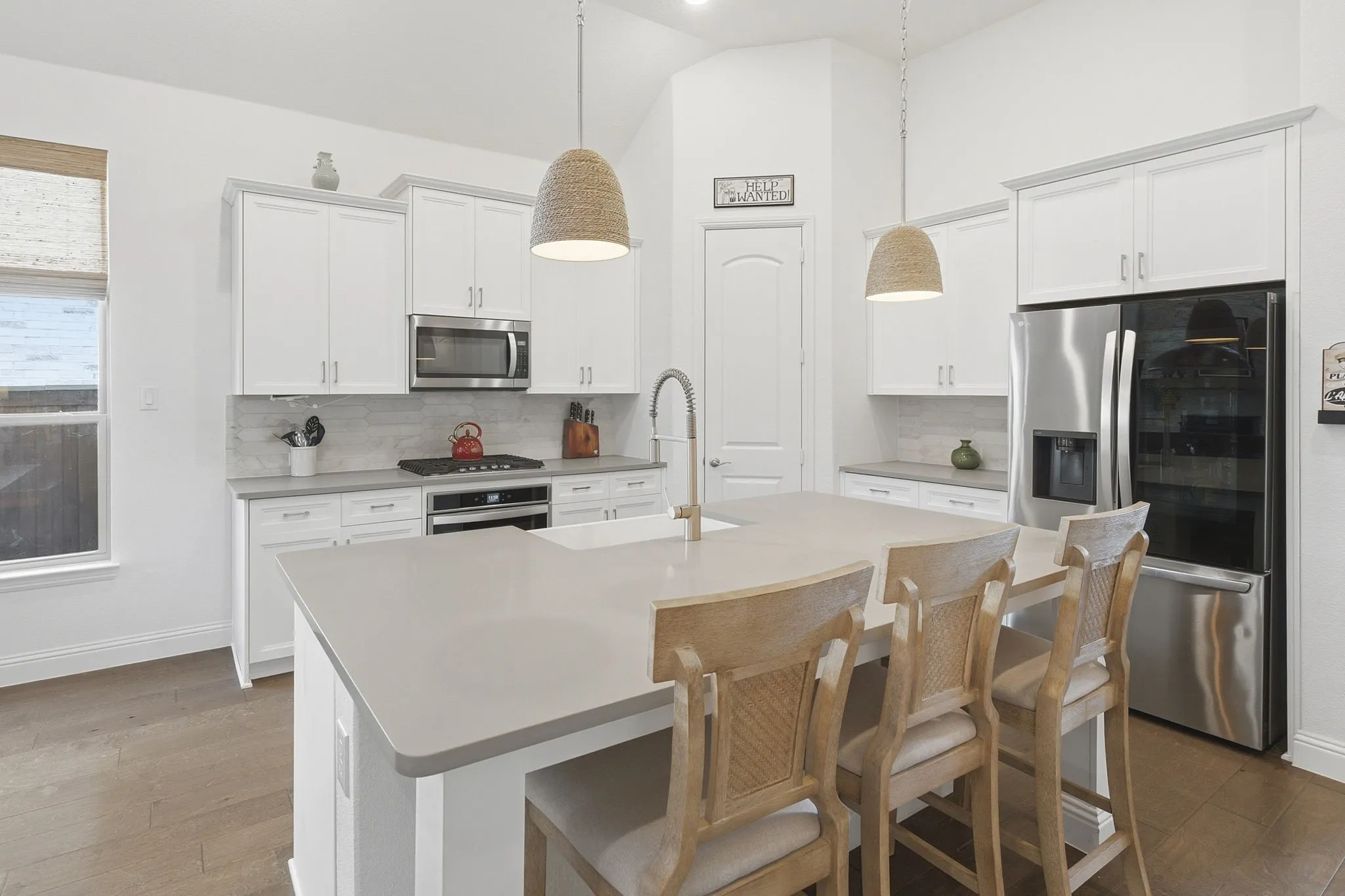 Huge walk-in pantry and stainless steel appliances