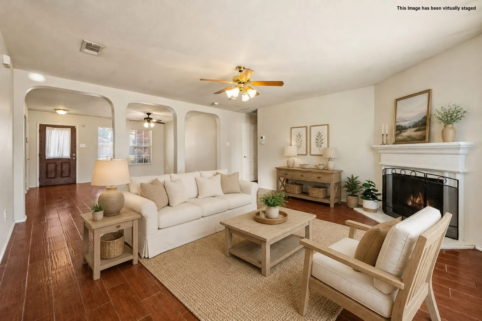 Virtually Staged Living Room