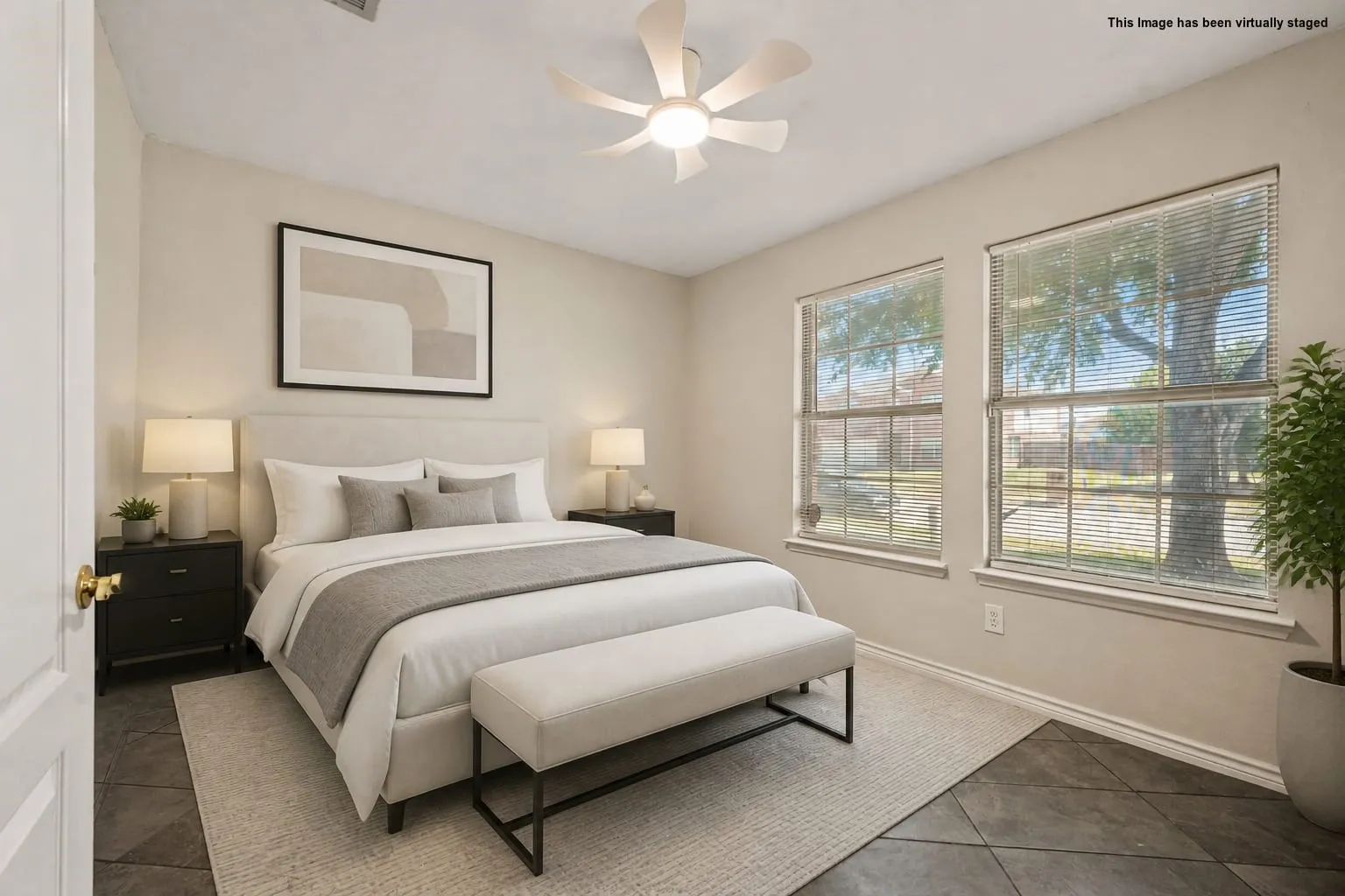 Virtually Staged Bedroom