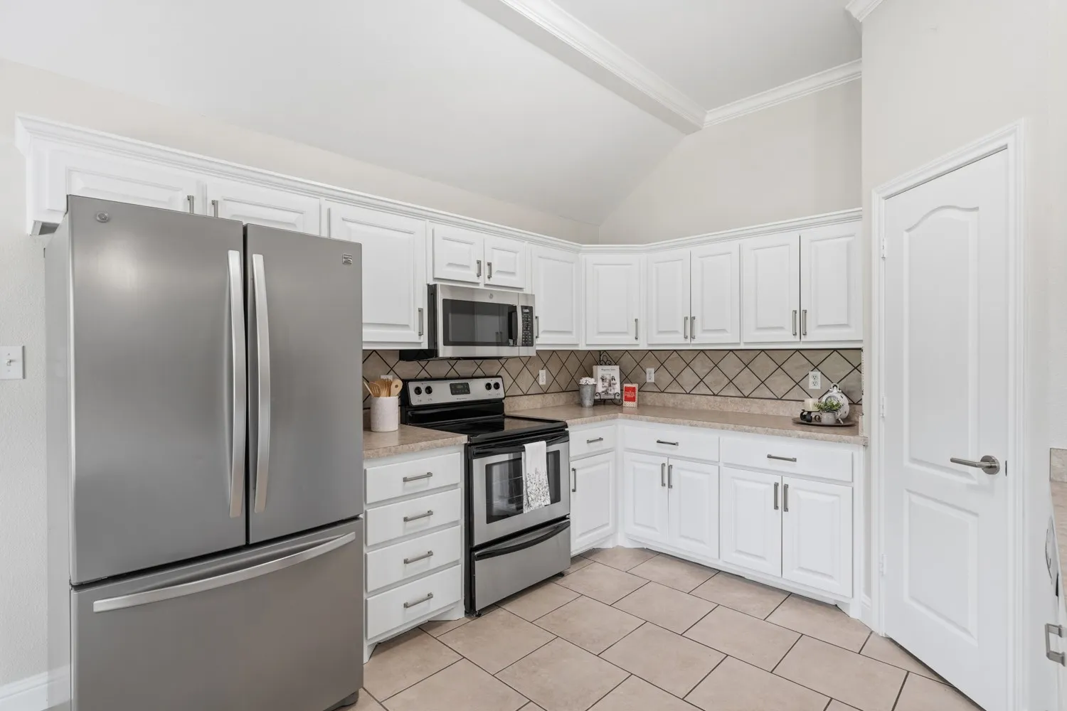 Great counter space and storage.