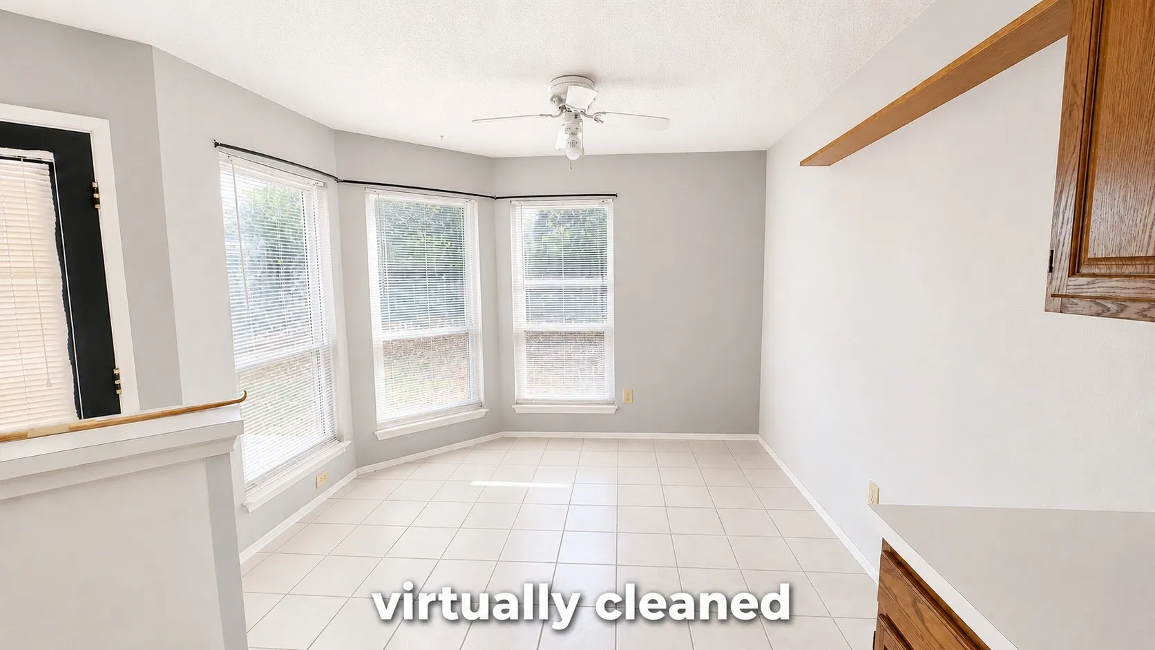 Tile flooring throughout