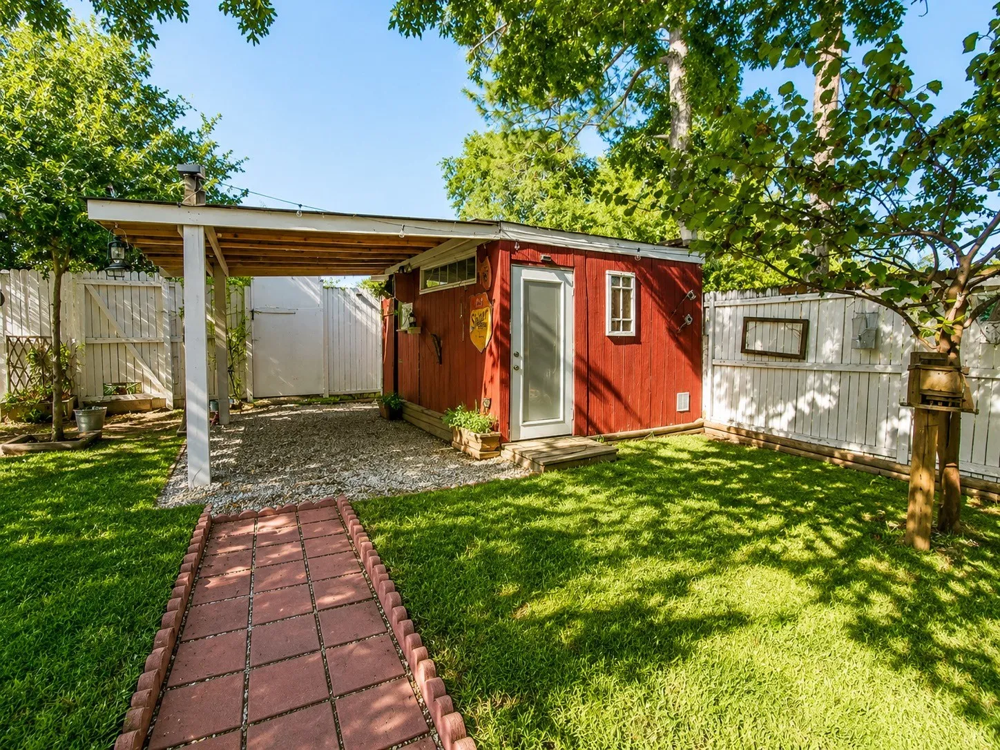 Shed in back yard.