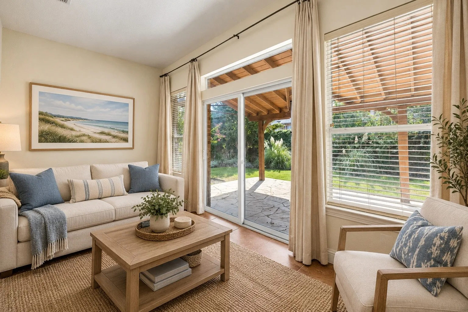 Virtually staged sun room