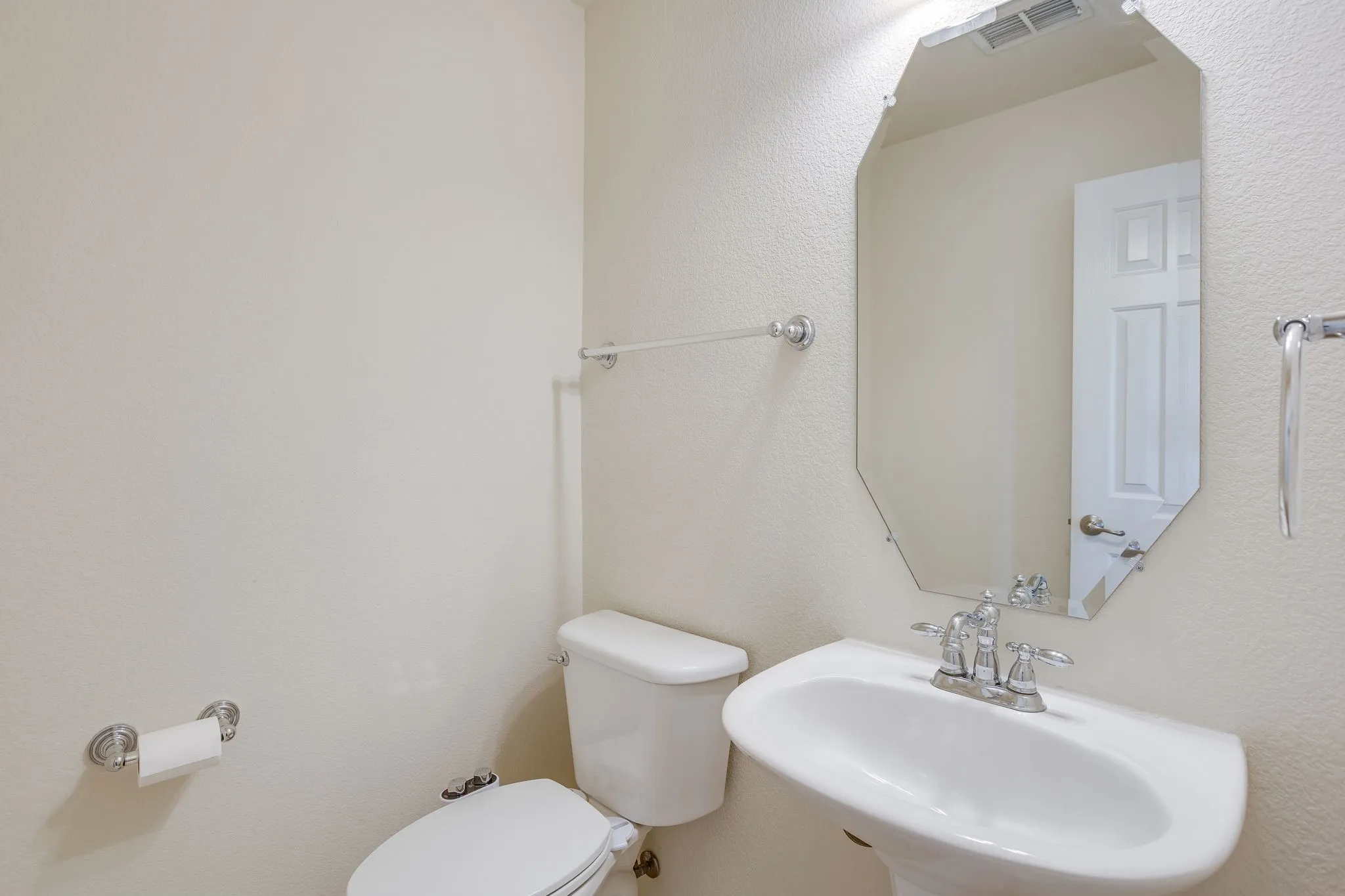 Convenient first floor half bath.