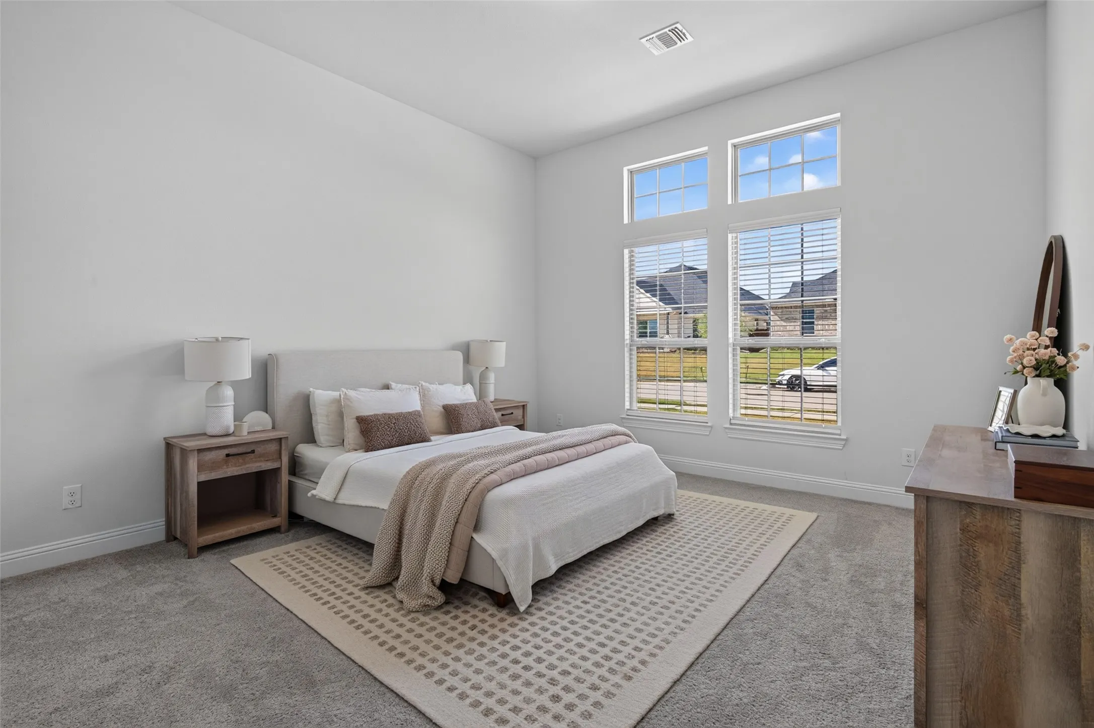 Spacious guest bedroom