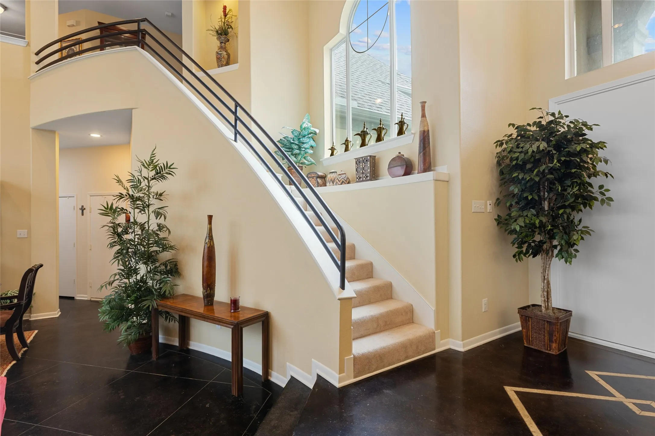 Contemporary iron staircase