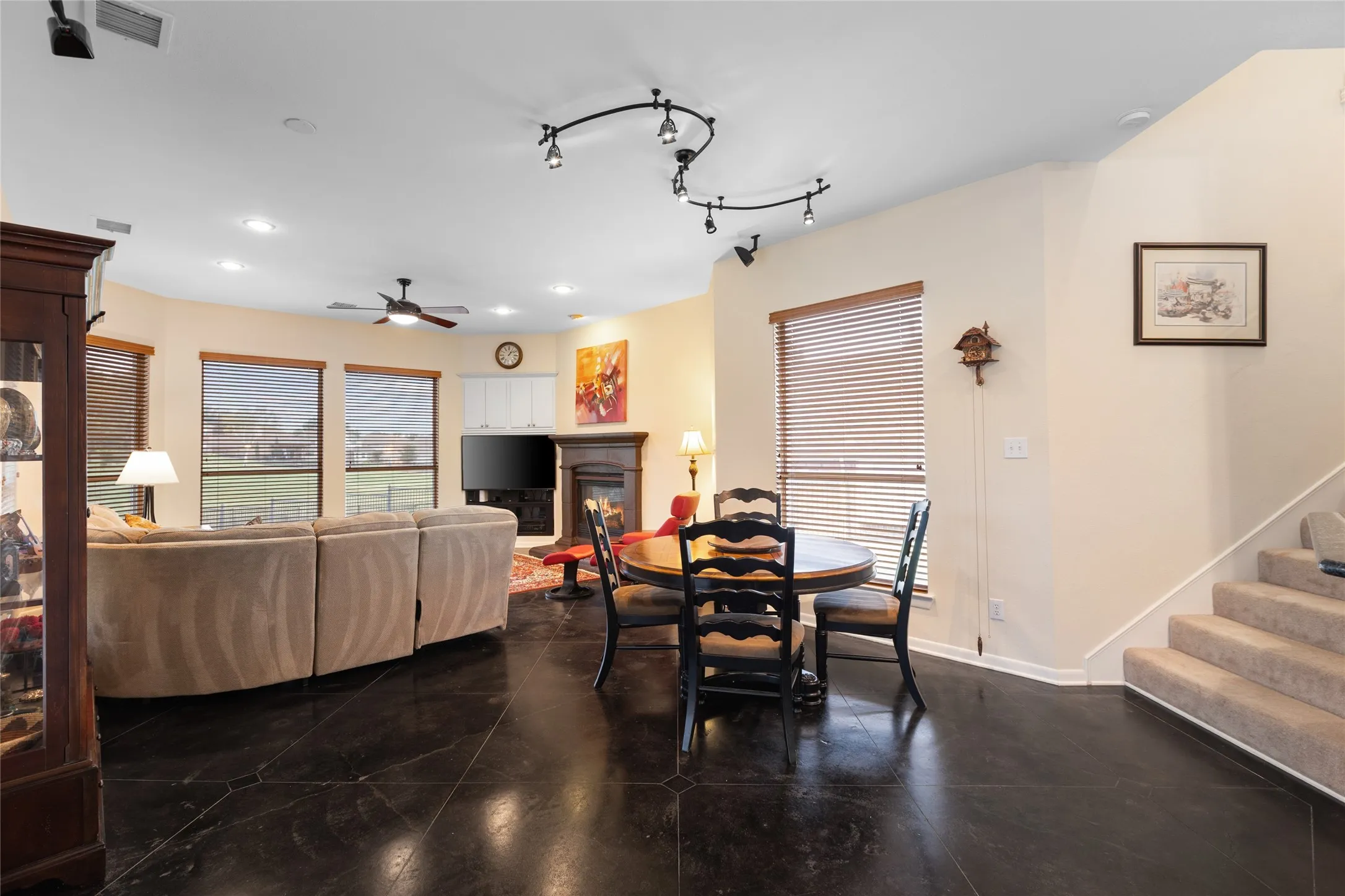 Family Room with secondary stairs