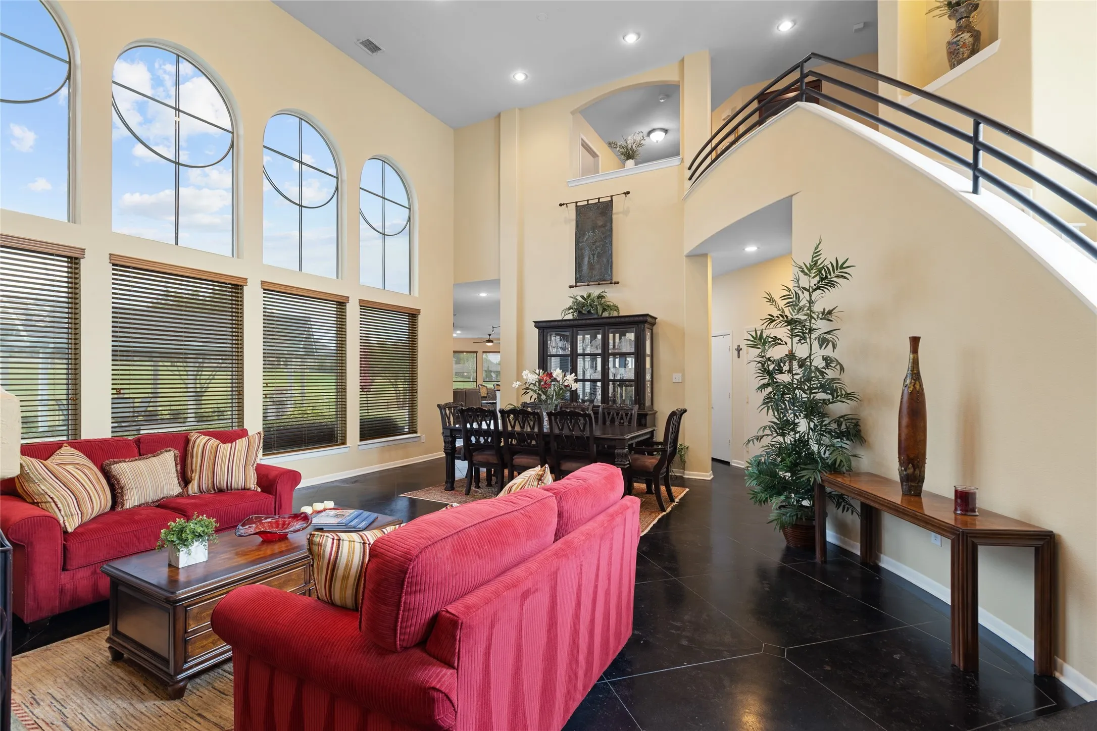 Wall of Windows overlooking Pool, Pond and Golf Course