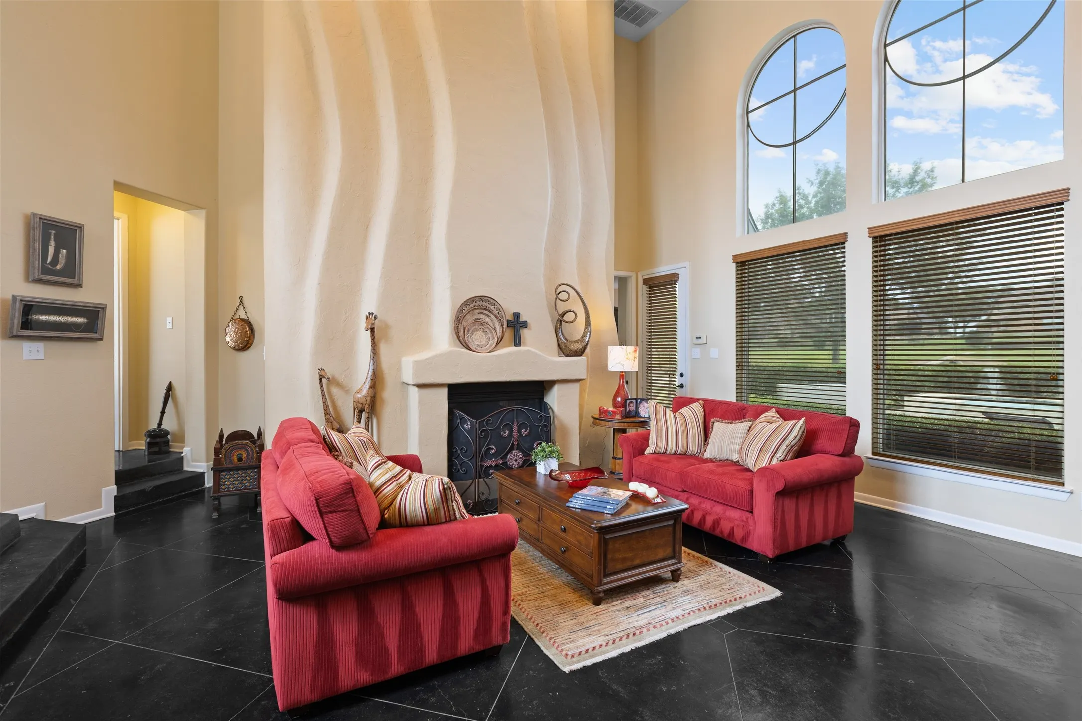 Unique Architectural Gas Fireplace