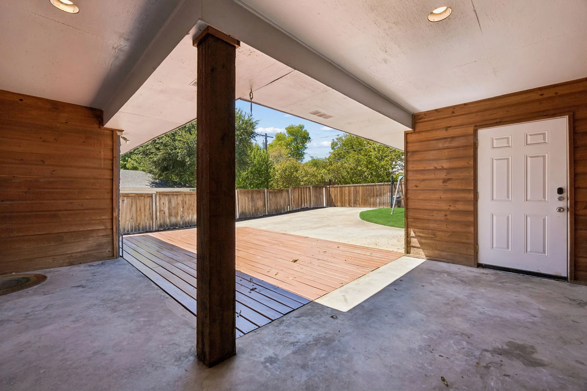 Covered Patio and covered walkway