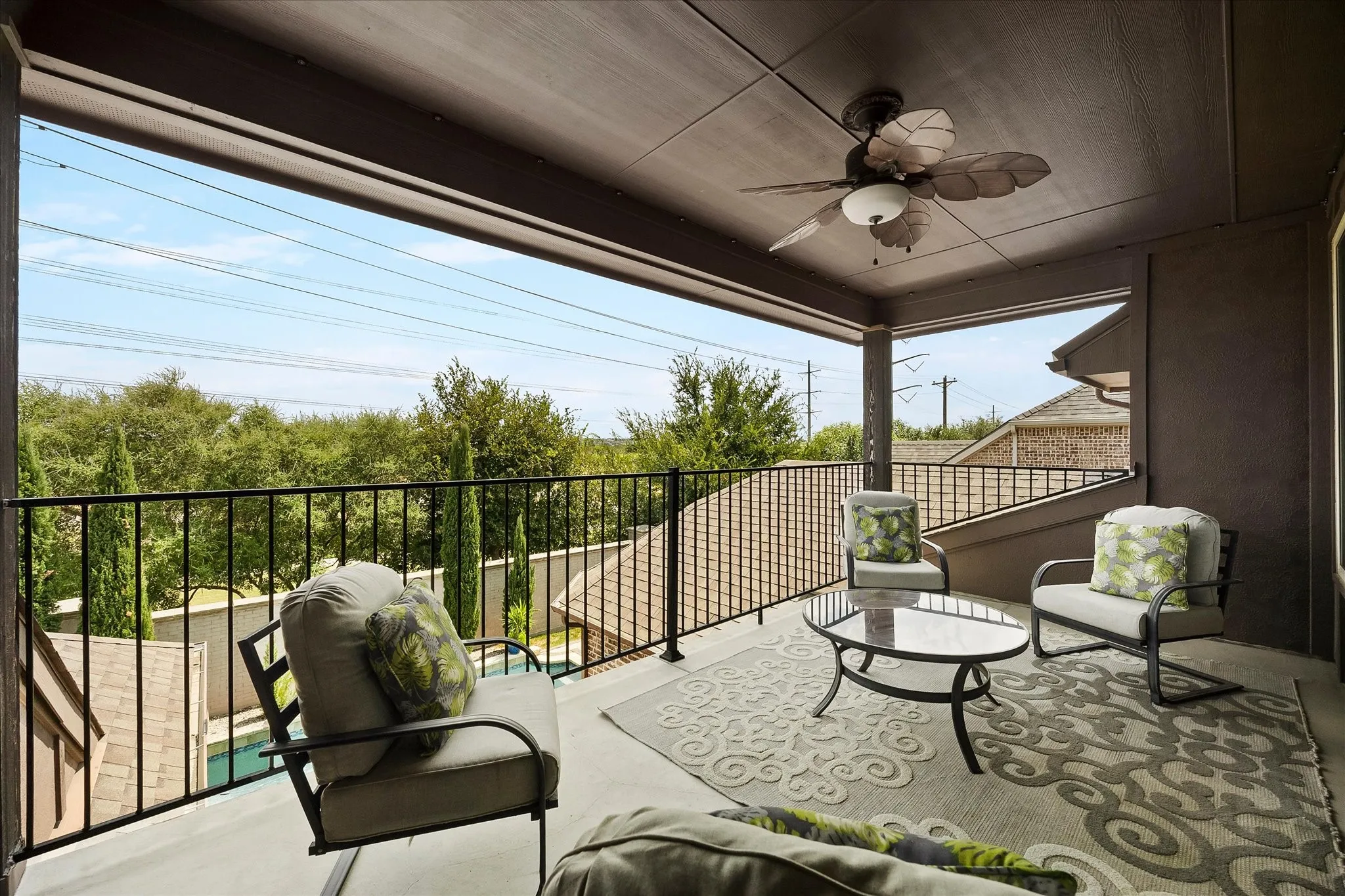 2nd floor balcony over looking pool area