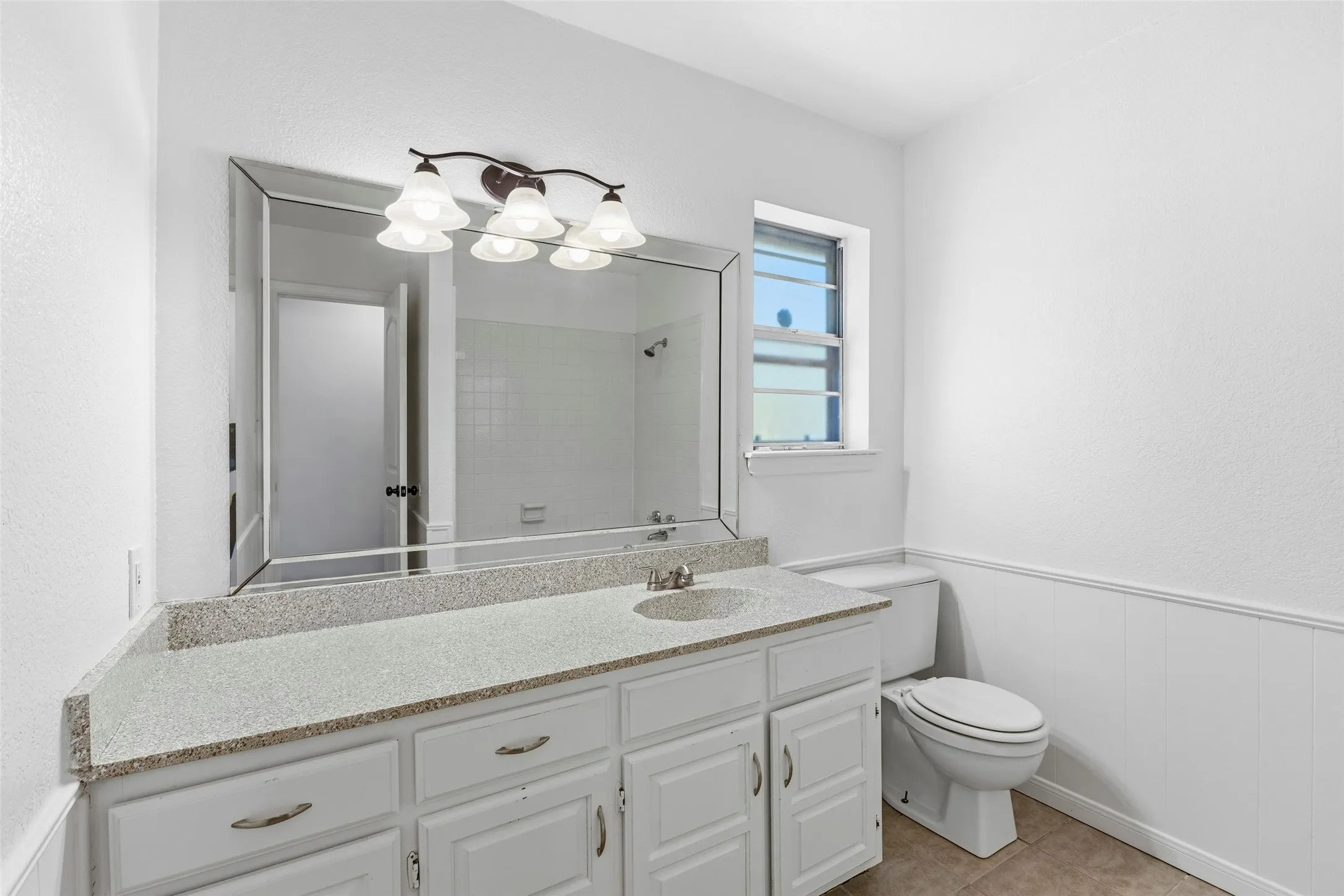 Hall bathroom near bedrooms 2 and 3