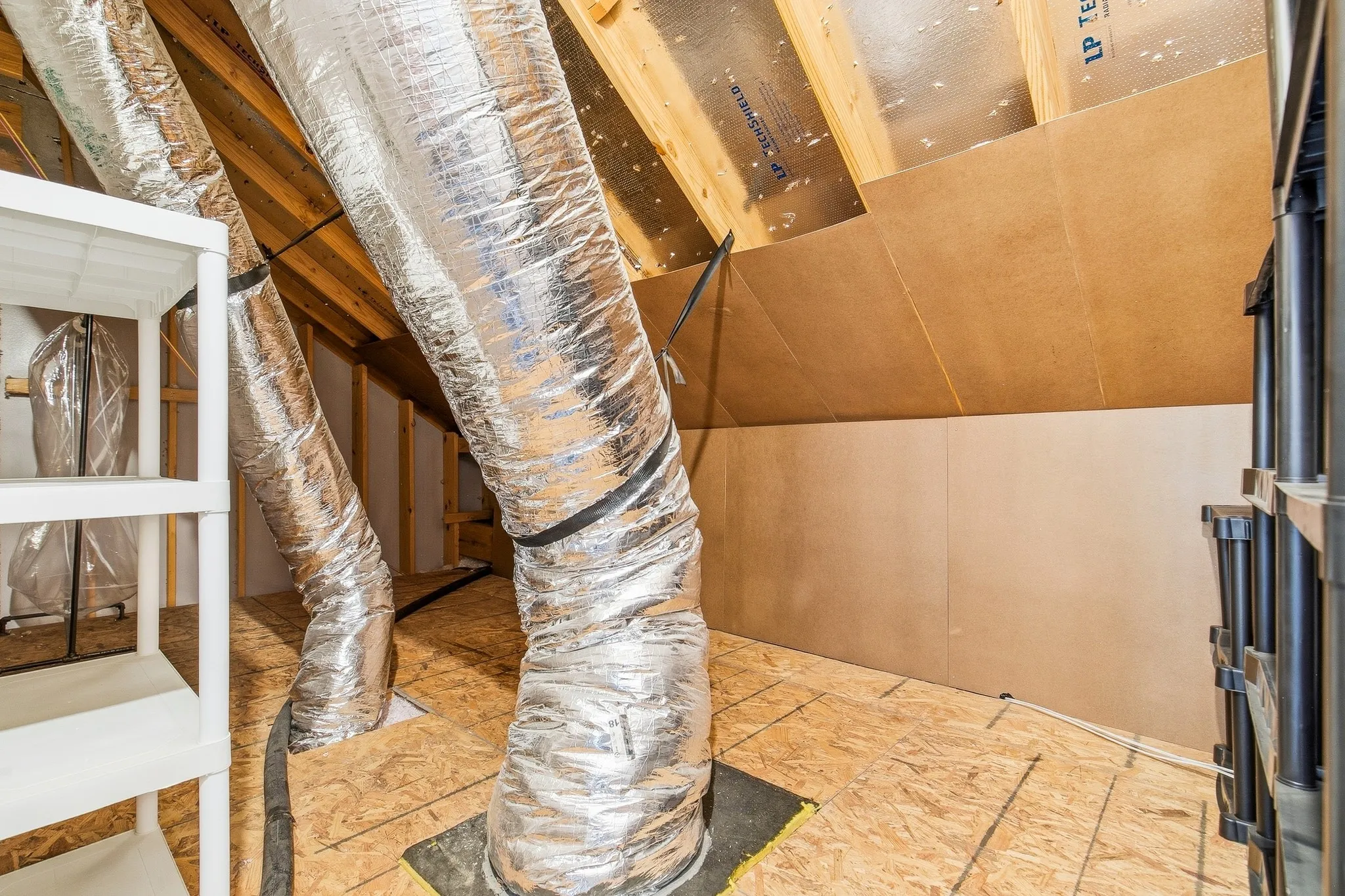 Finished out walk in attic w/ storage space.