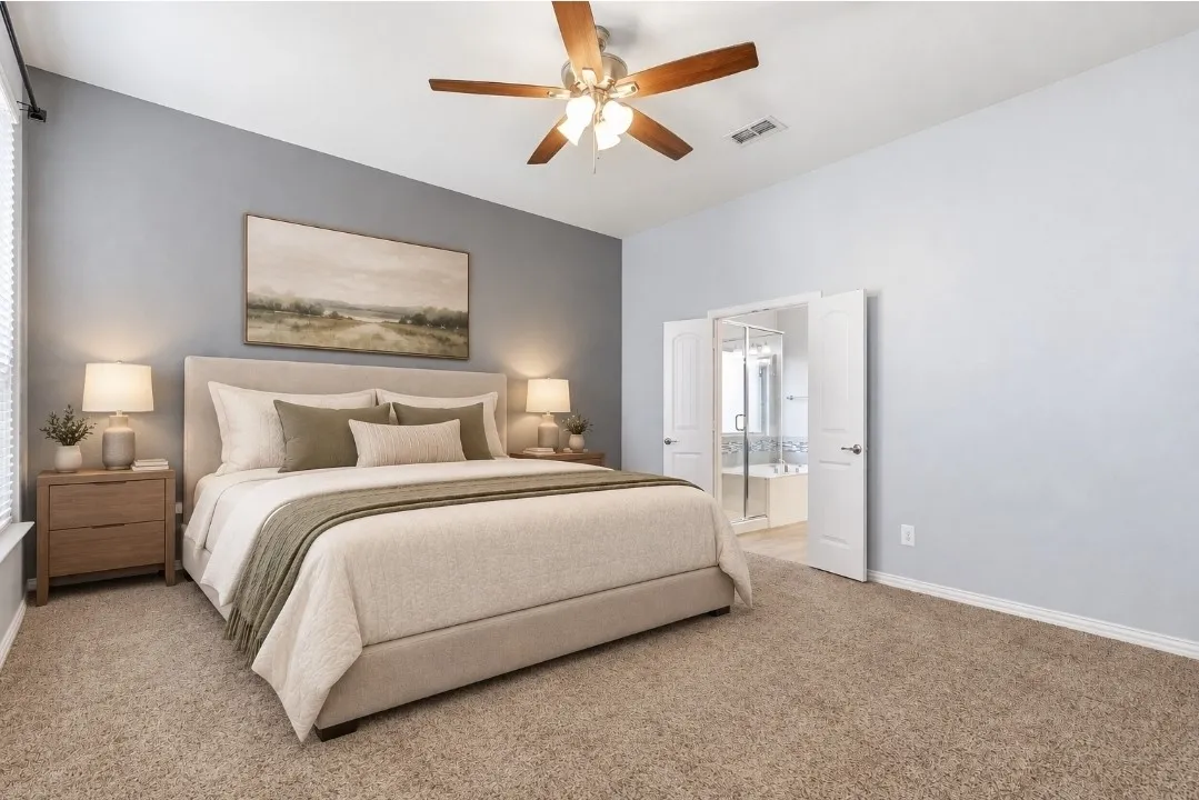 Virtually Staged Furniture and Decor added for illustrative purposes only.