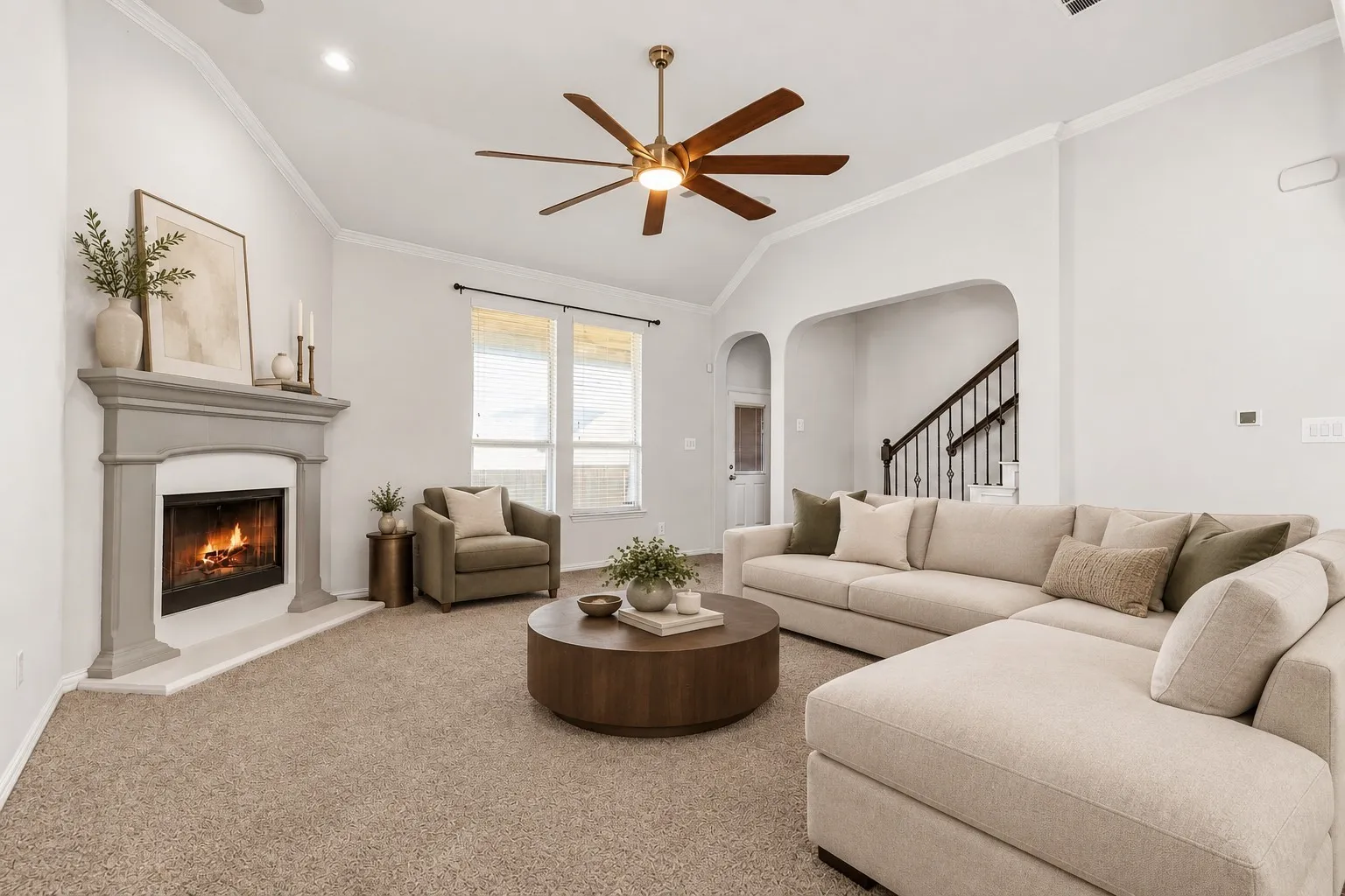 Virtually Staged Furniture and Decor added for illustrative purposes only.