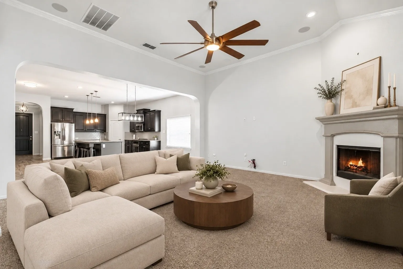 Virtually Staged Furniture and Decor added for illustrative purposes only.