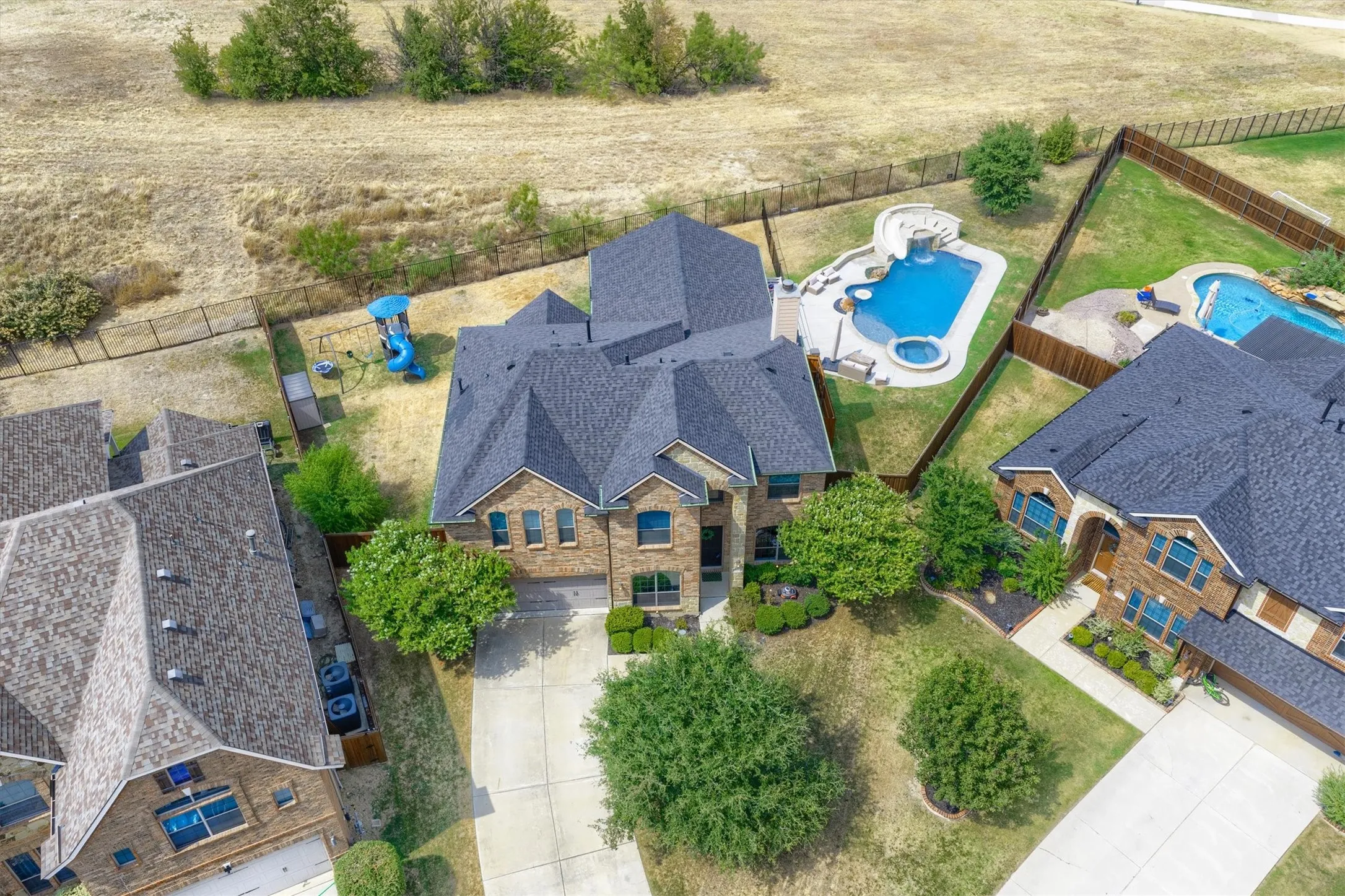 The home backs to a greenbelt with a gate to journey walking trails.