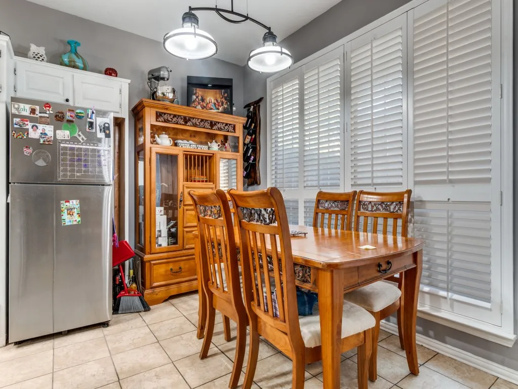 Tile flooring throughout