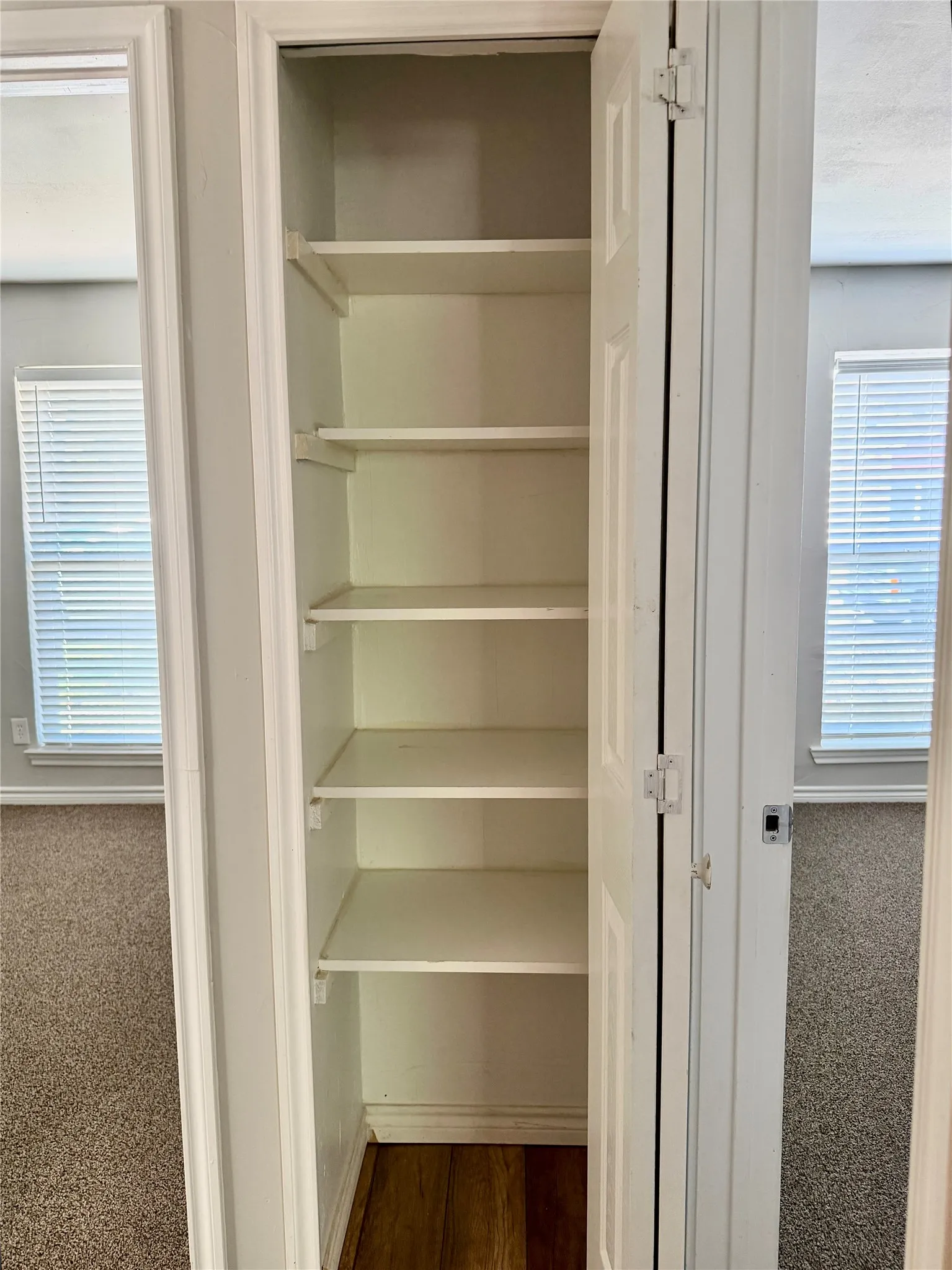 Hall closet gives some extra storage space