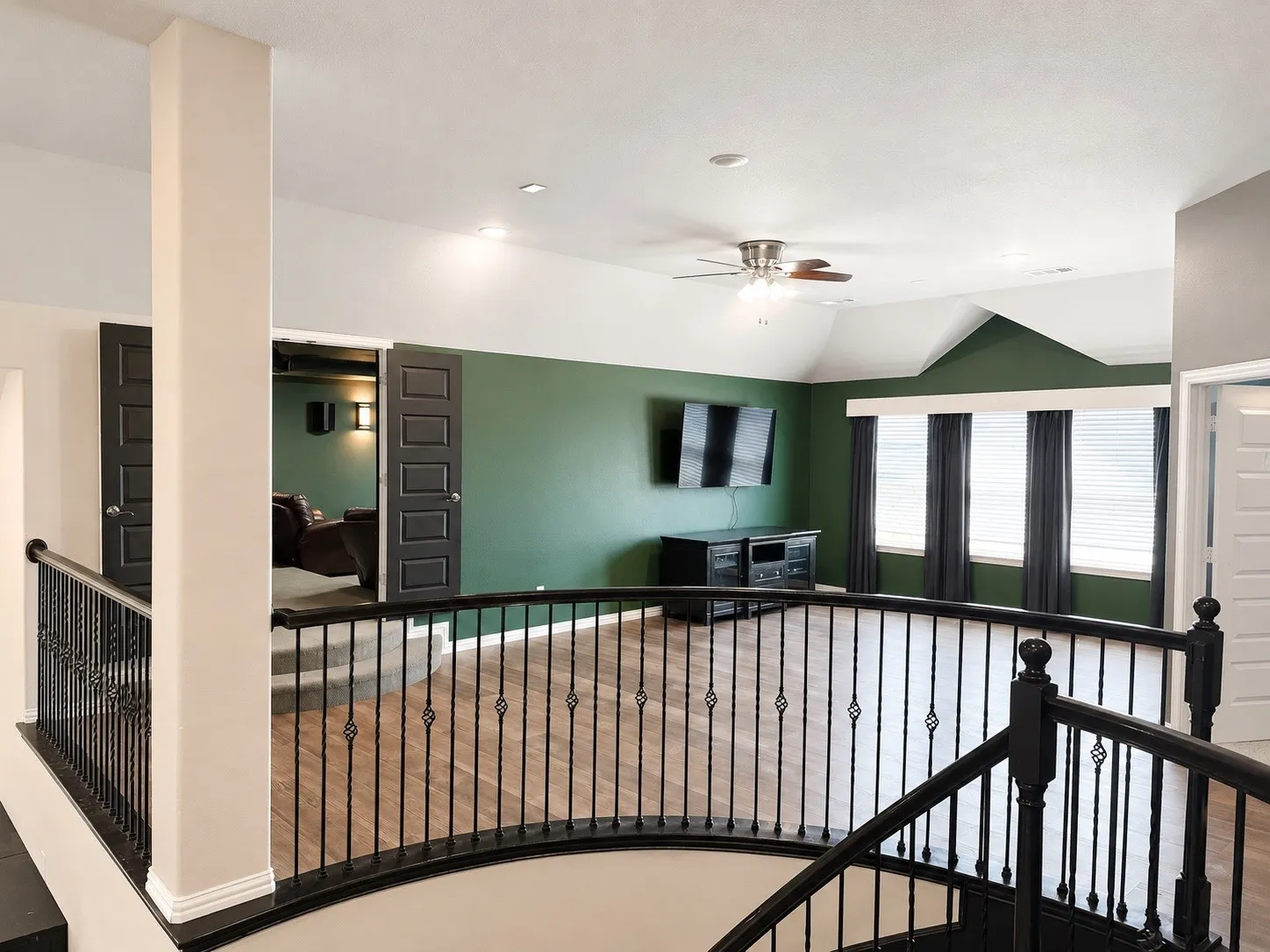 Game room area at the top of the staira
