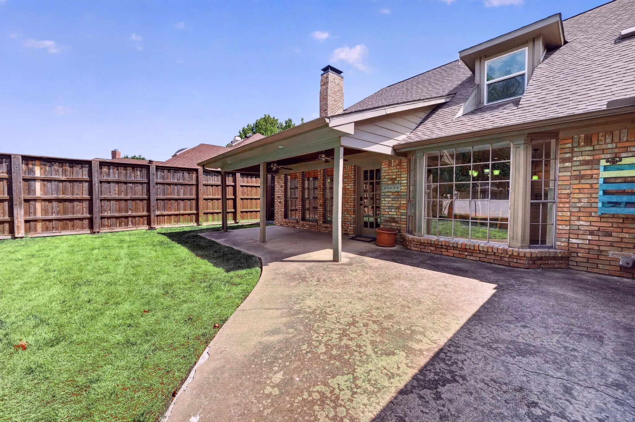 Back of house and patio area