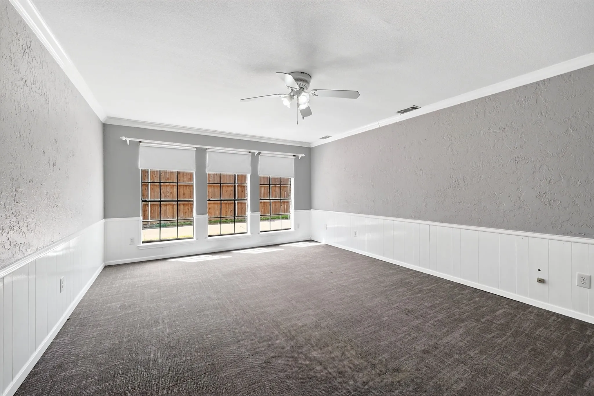 Perfect space for a playroom or media room