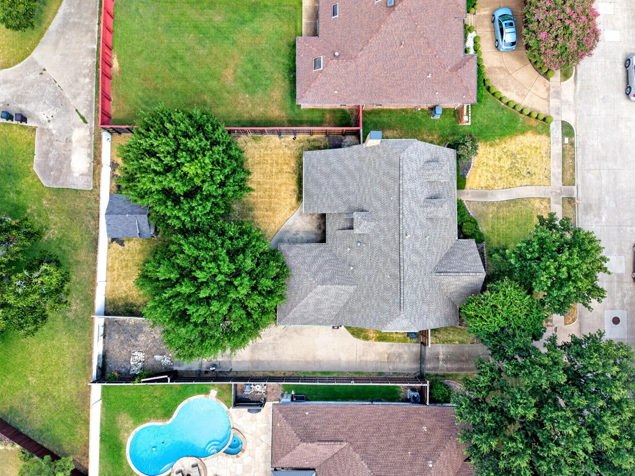Driveway with RV parking available or room for basketball.