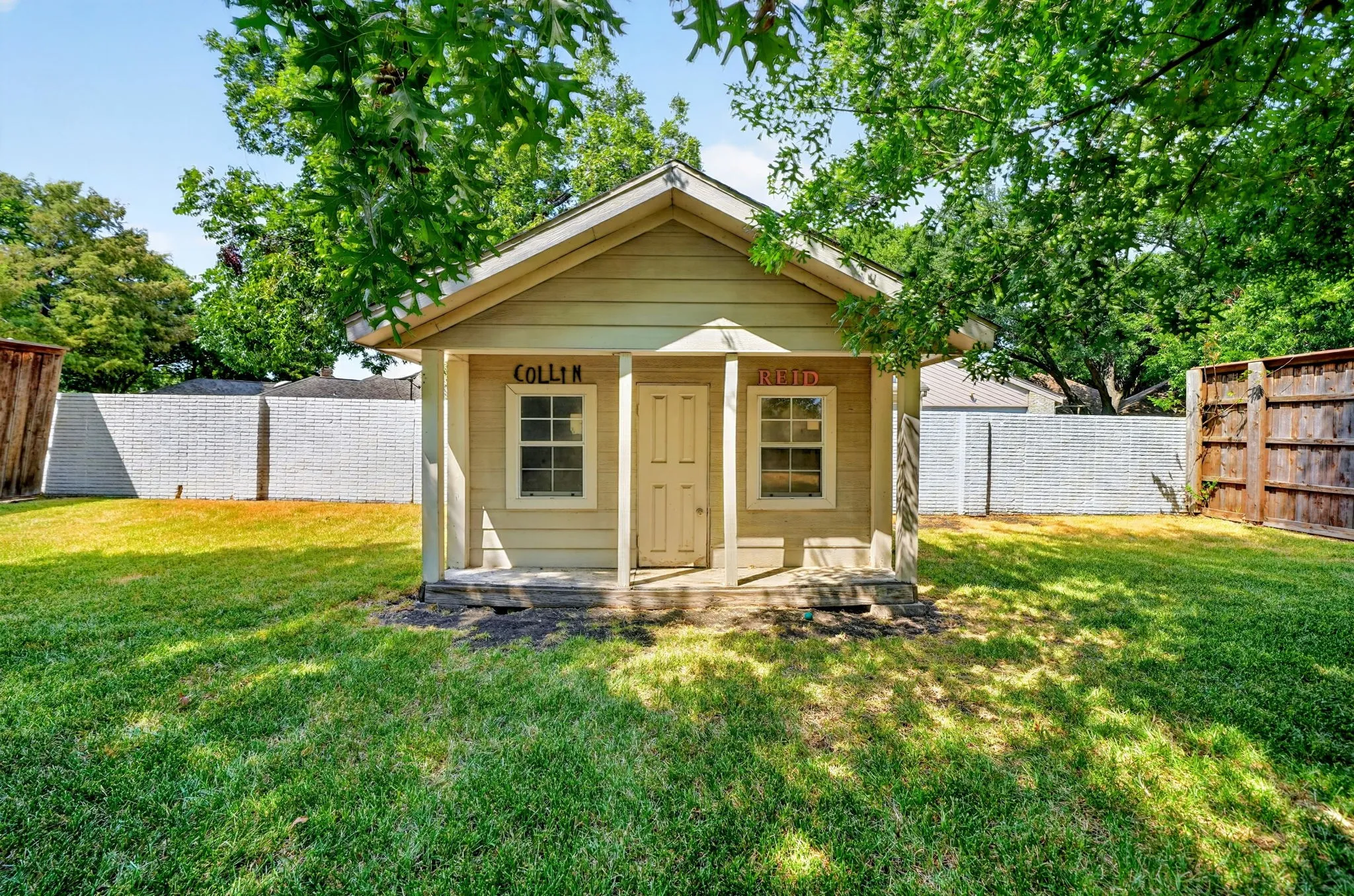 Backyard playhouse or storage.