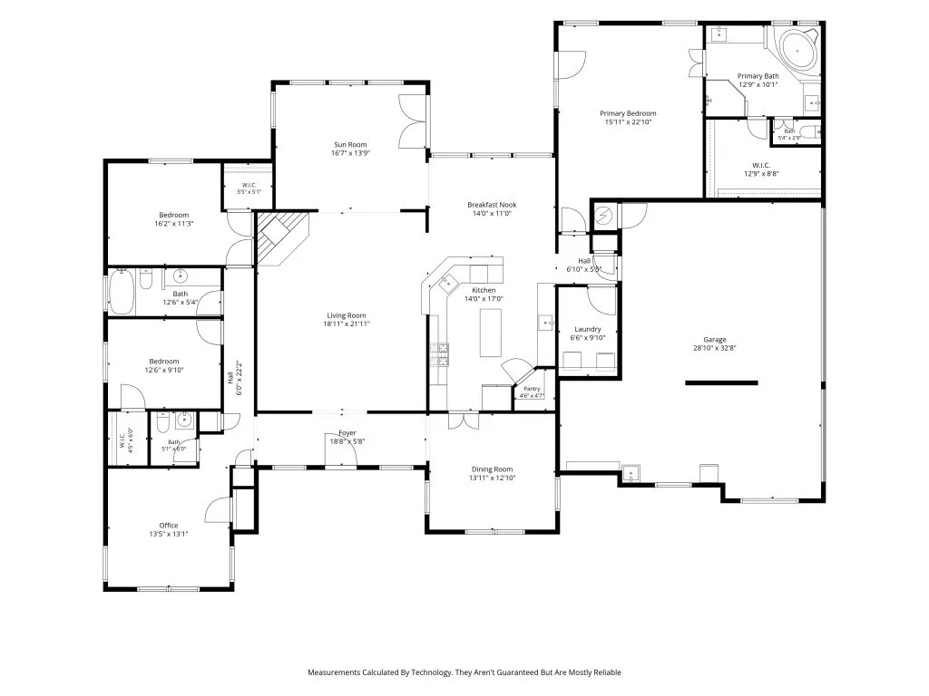 Floor plan of the home.